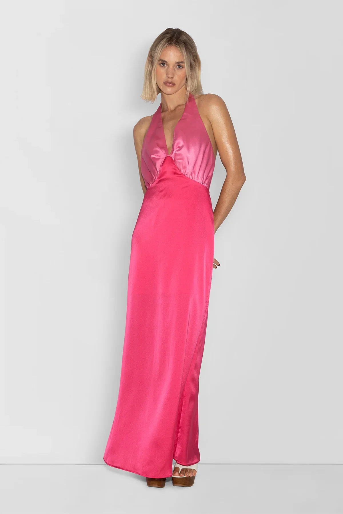 The Wolf Gang Oahu Slip Dress - Hot Pink - Image 5