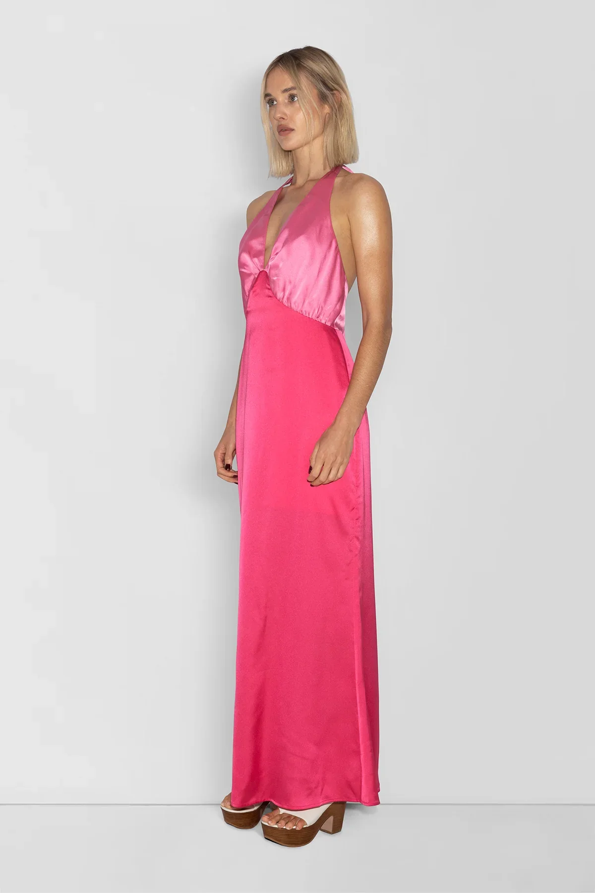 The Wolf Gang Oahu Slip Dress - Hot Pink - Image 7