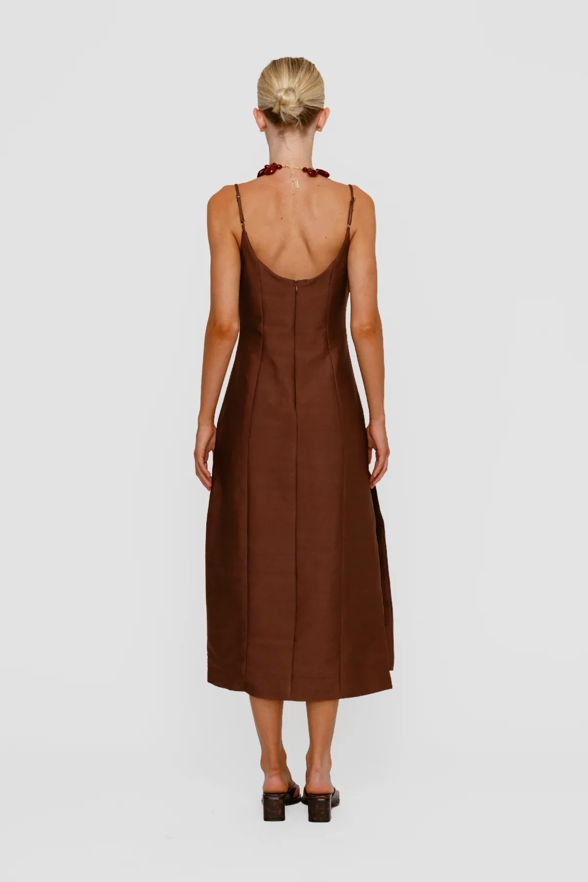 The Wolf Gang Romy Maxi Dress - Chocolate - Image 4