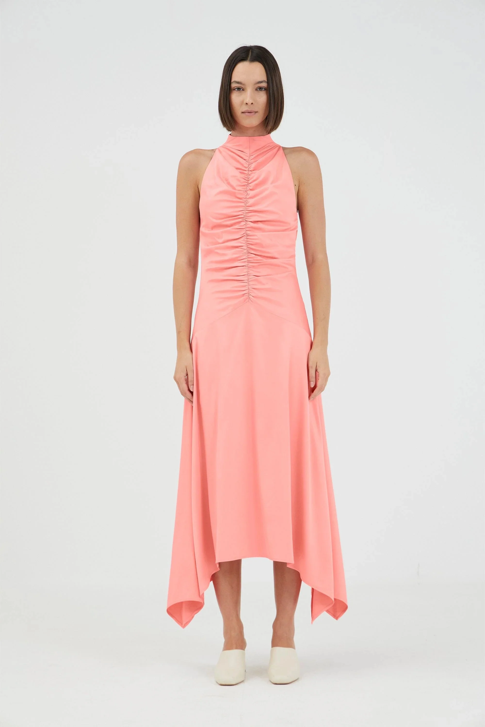Third Form Allure Gathered Tank Dress - Dahlia