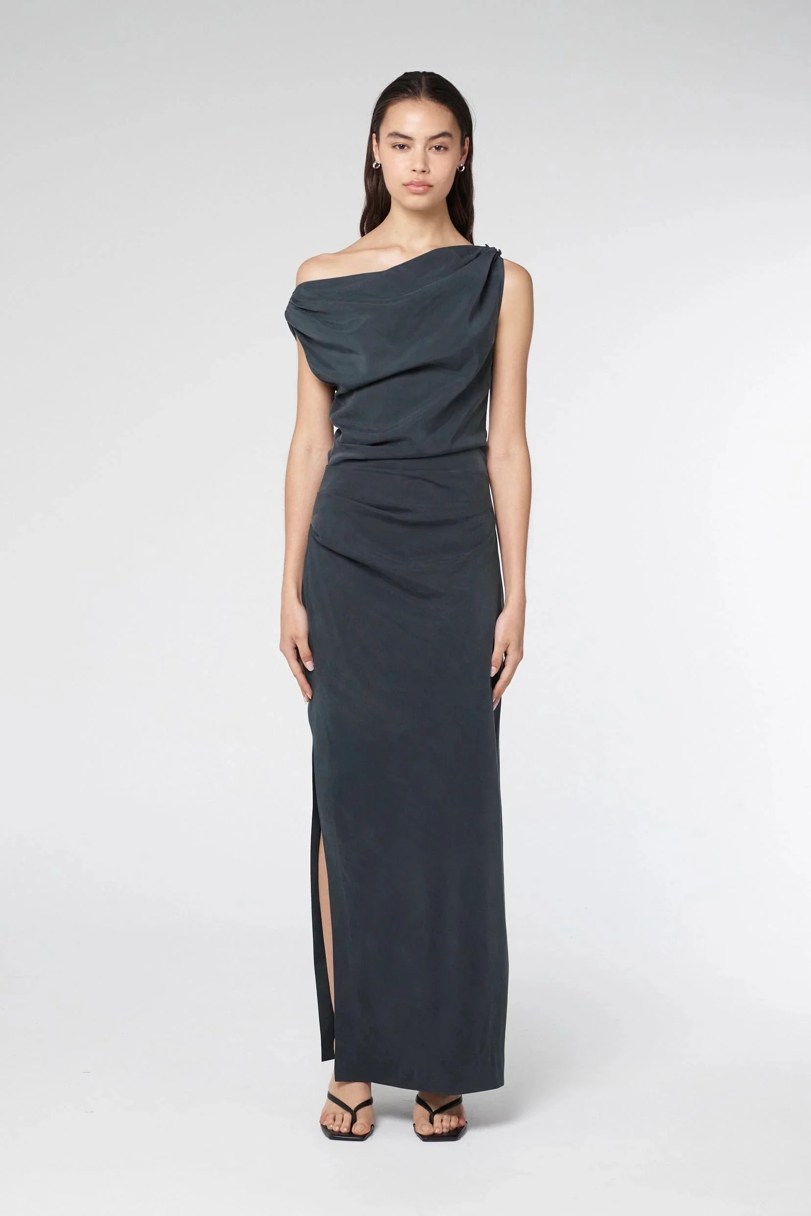 Third Form Athena Off Shoulder Maxi Dress - Ink