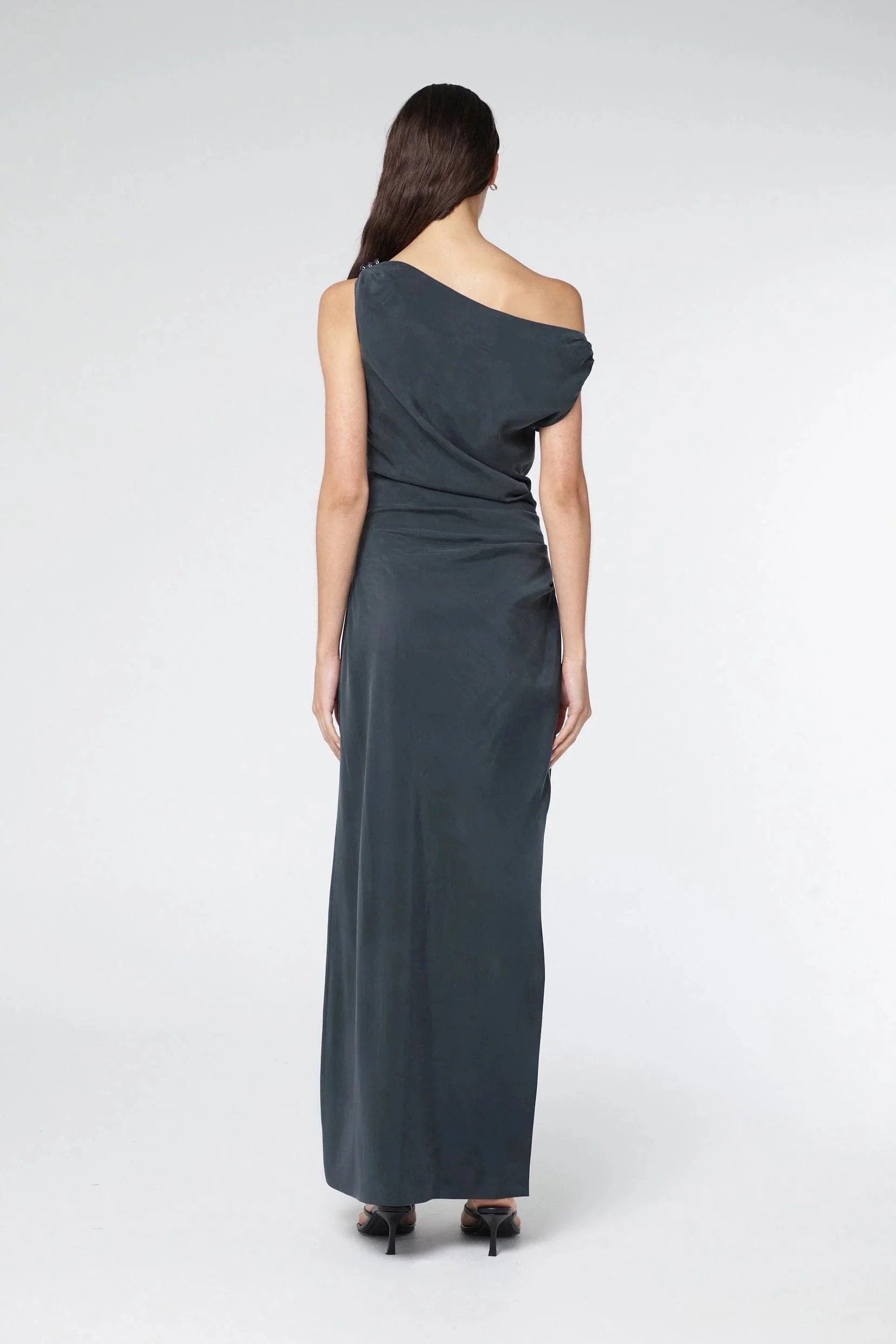Third Form Athena Off Shoulder Maxi Dress - Ink - Image 5