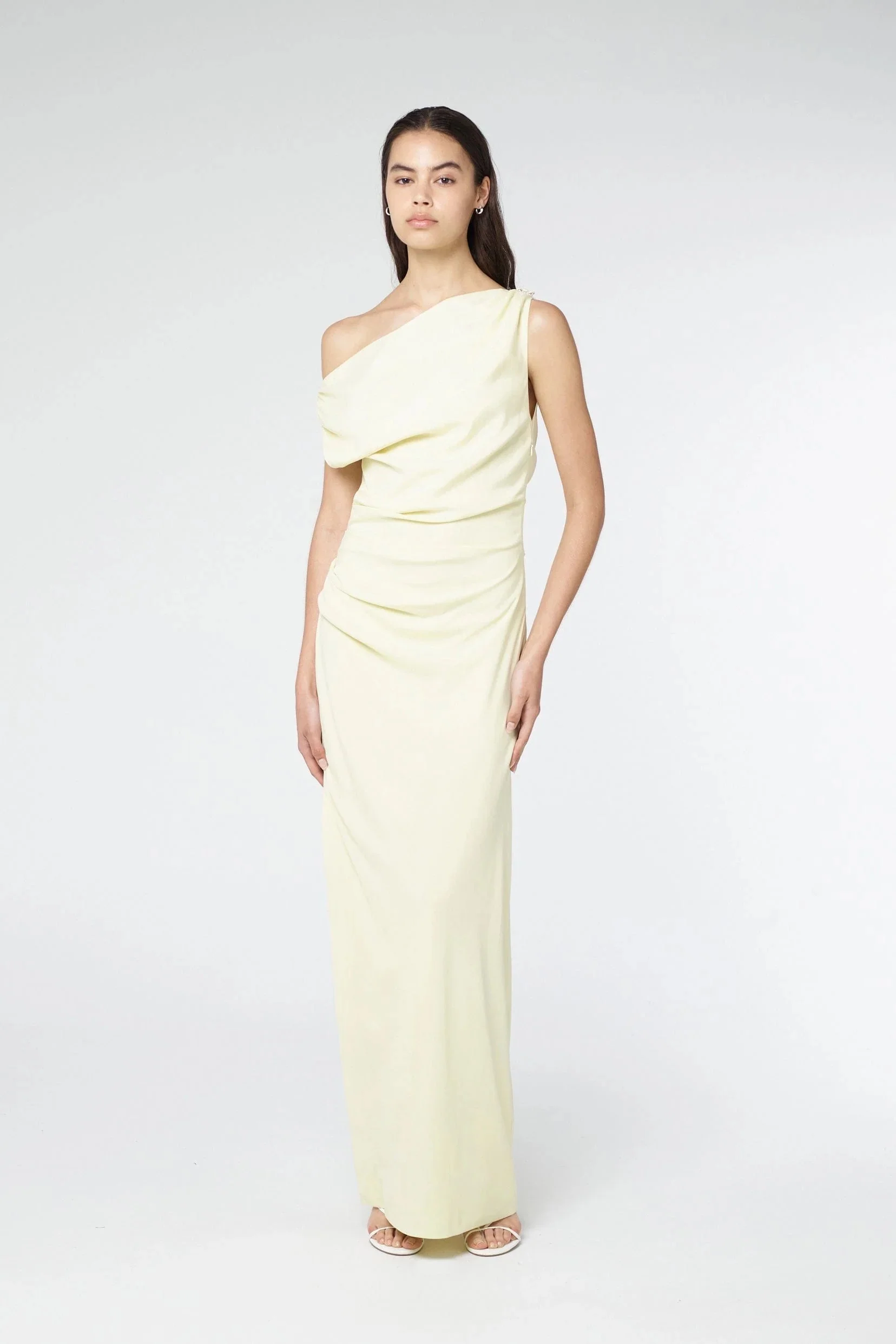 Third Form Athena Off Shoulder Maxi Dress - Sorbet - Image 3