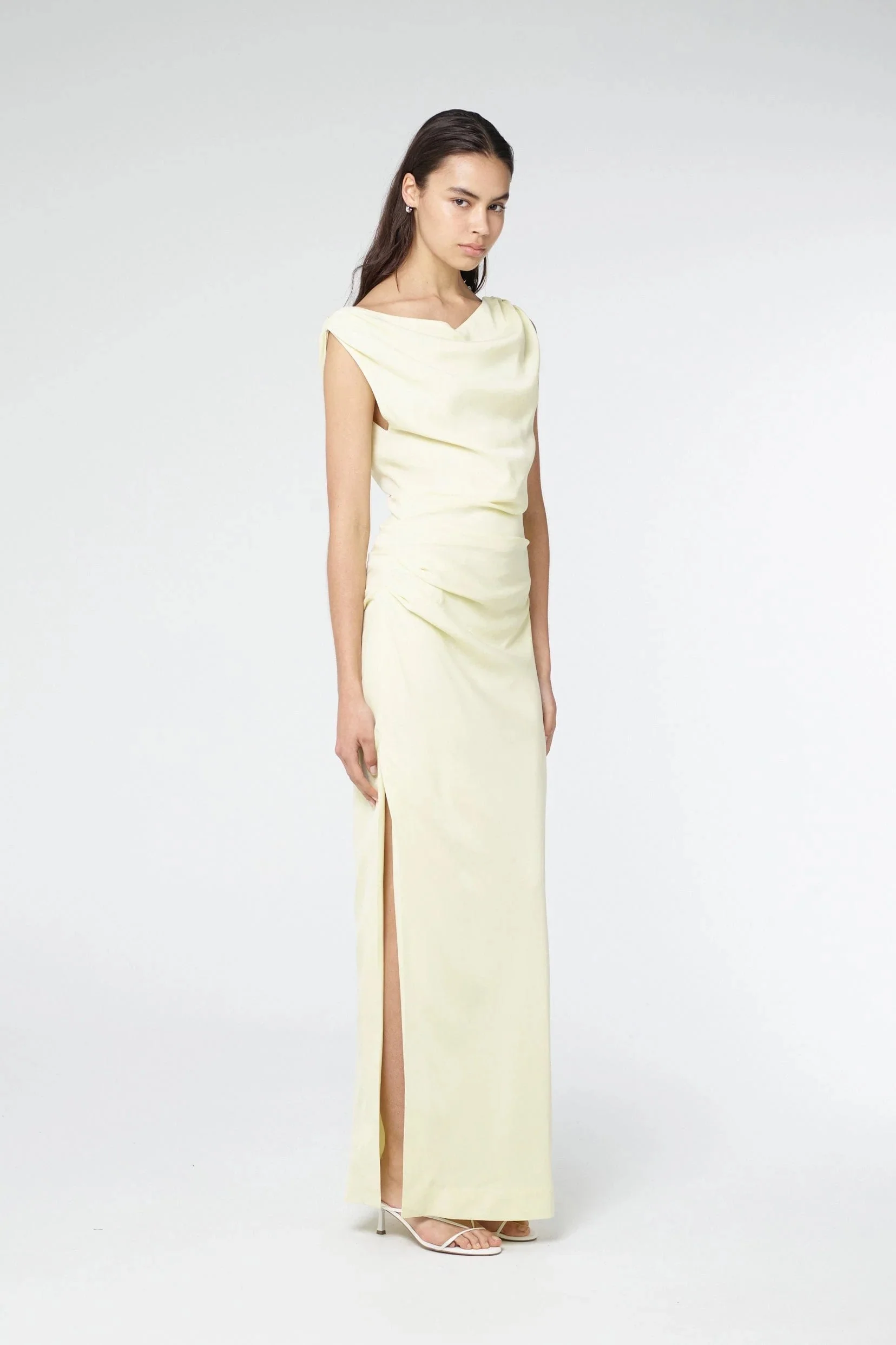 Third Form Athena Off Shoulder Maxi Dress - Sorbet - Image 4