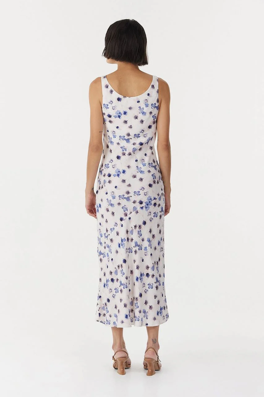 Third Form Blue Bell Cowl Slip Dress - Floral - Image 3
