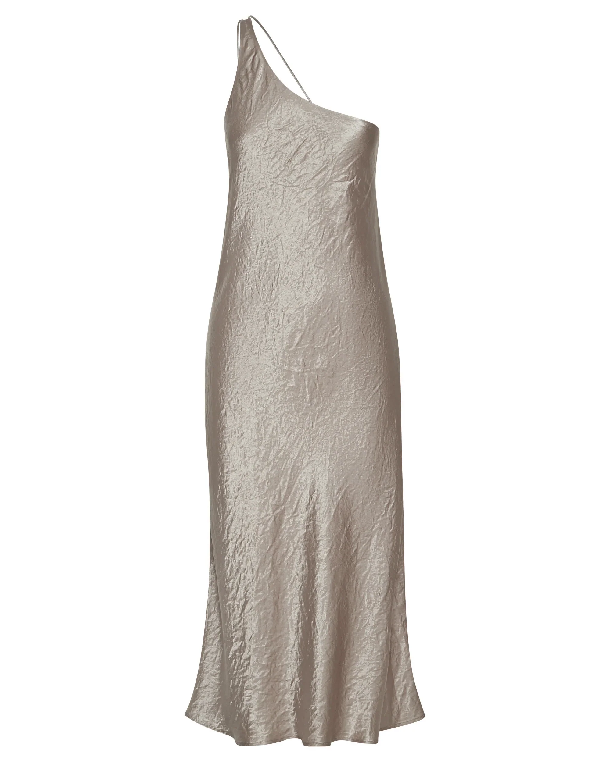Third Form Crush Bias One Shoulder Midi Dress - Driftwood - Image 5