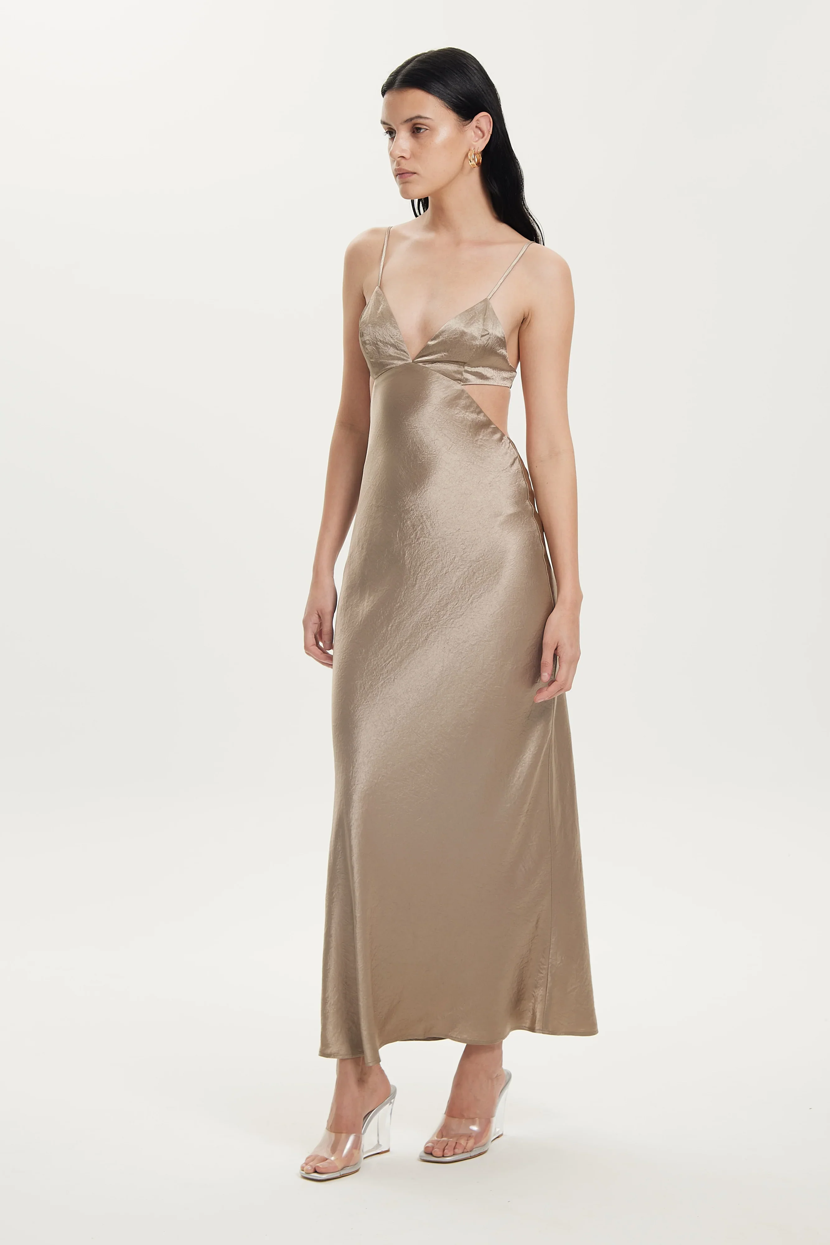 Third Form Crush Bias Tri Midi Dress - Driftwood - Image 2