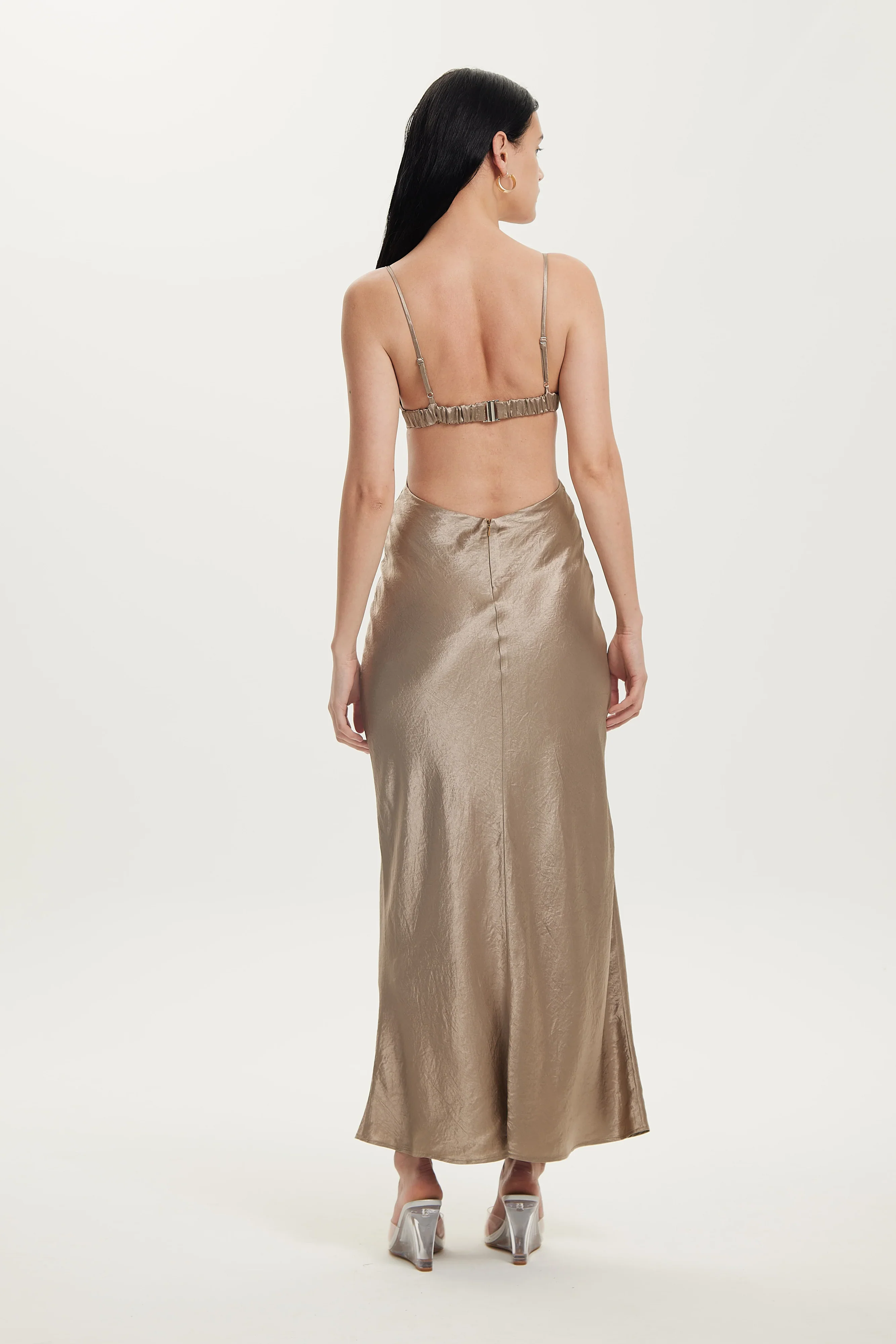 Third Form Crush Bias Tri Midi Dress - Driftwood - Image 5