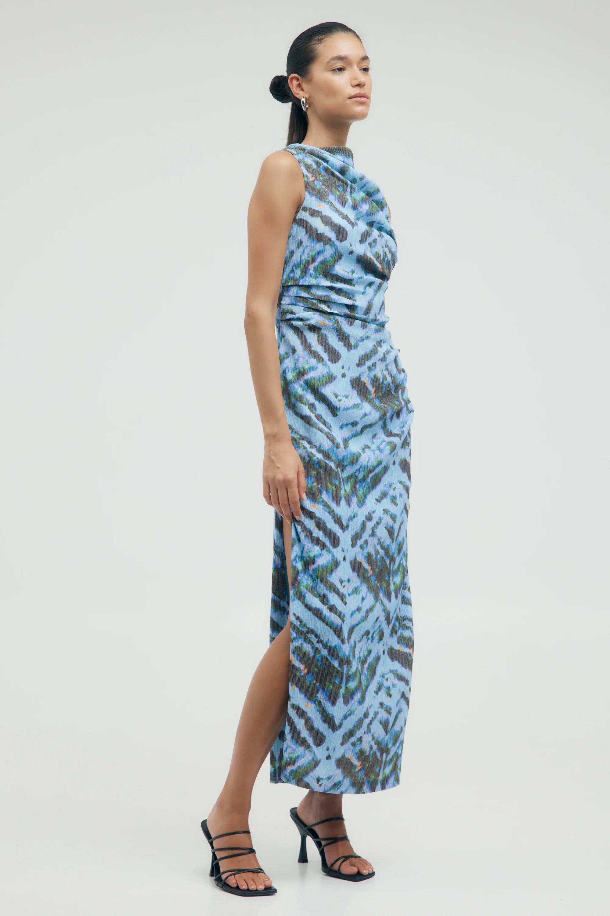 Third Form Electric Tucked Maxi Tank Dress - Tie Dye - Image 2