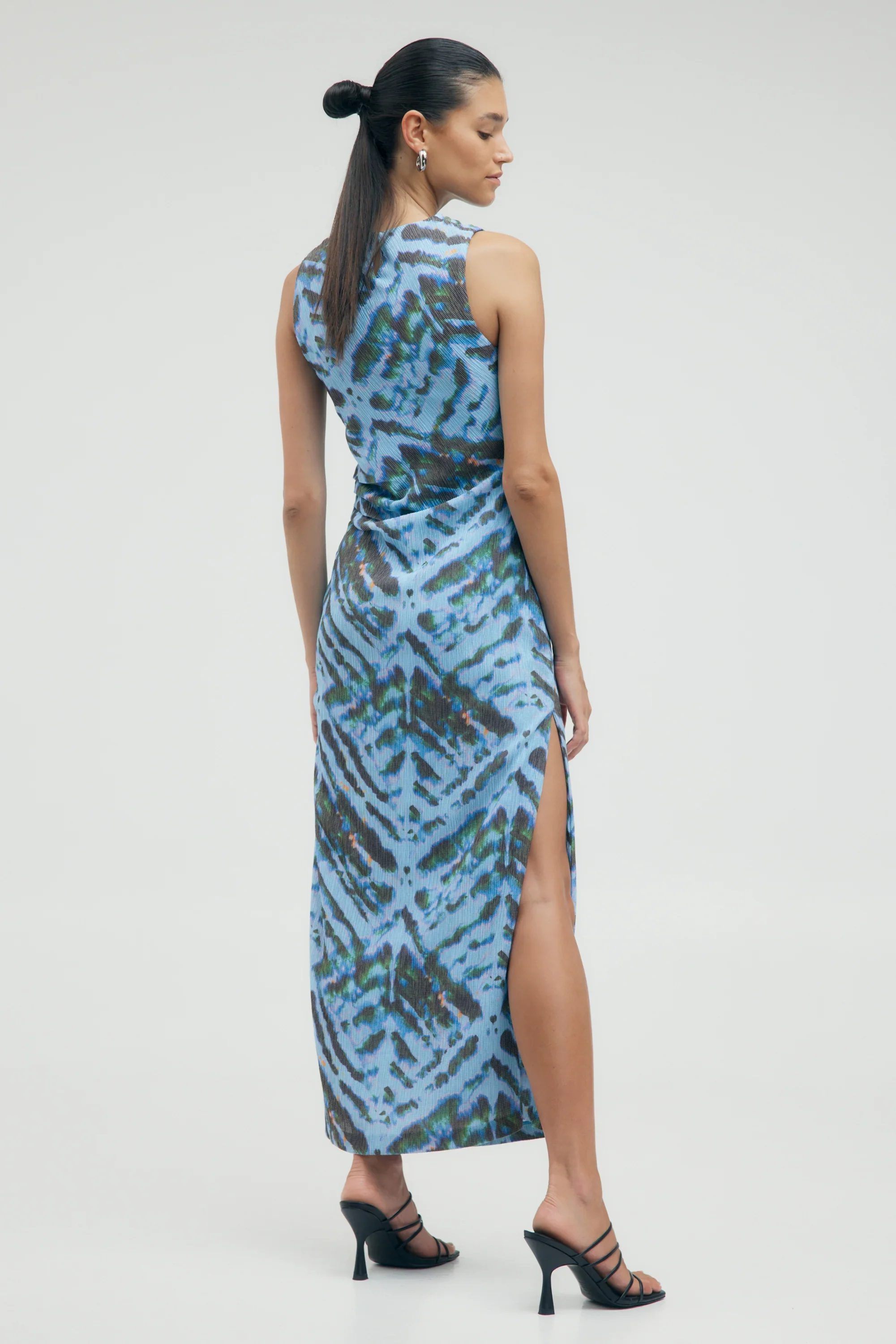 Third Form Electric Tucked Maxi Tank Dress - Tie Dye - Image 3
