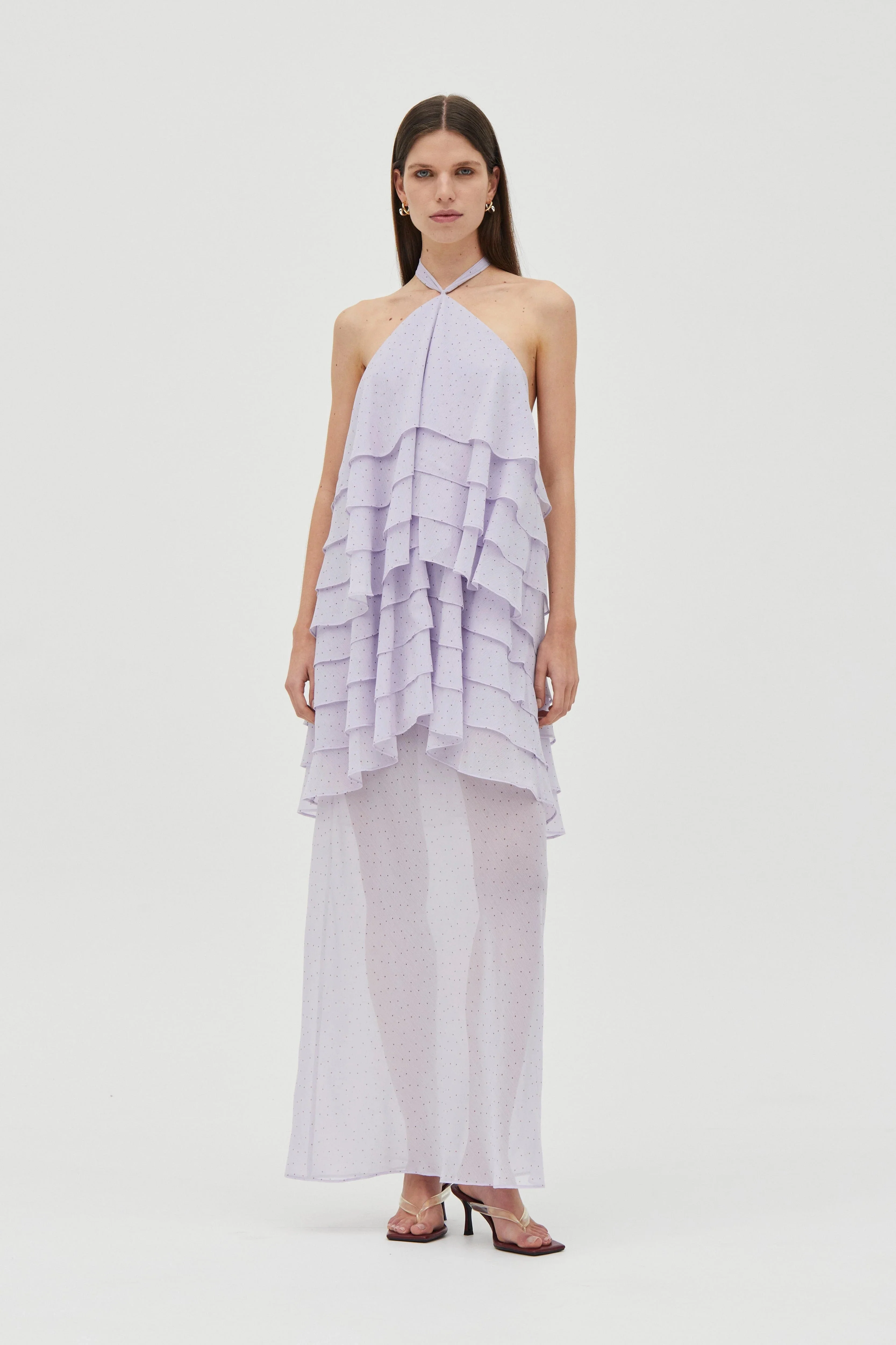 Third Form Gaia Tiered Maxi Dress - Lilac Spot