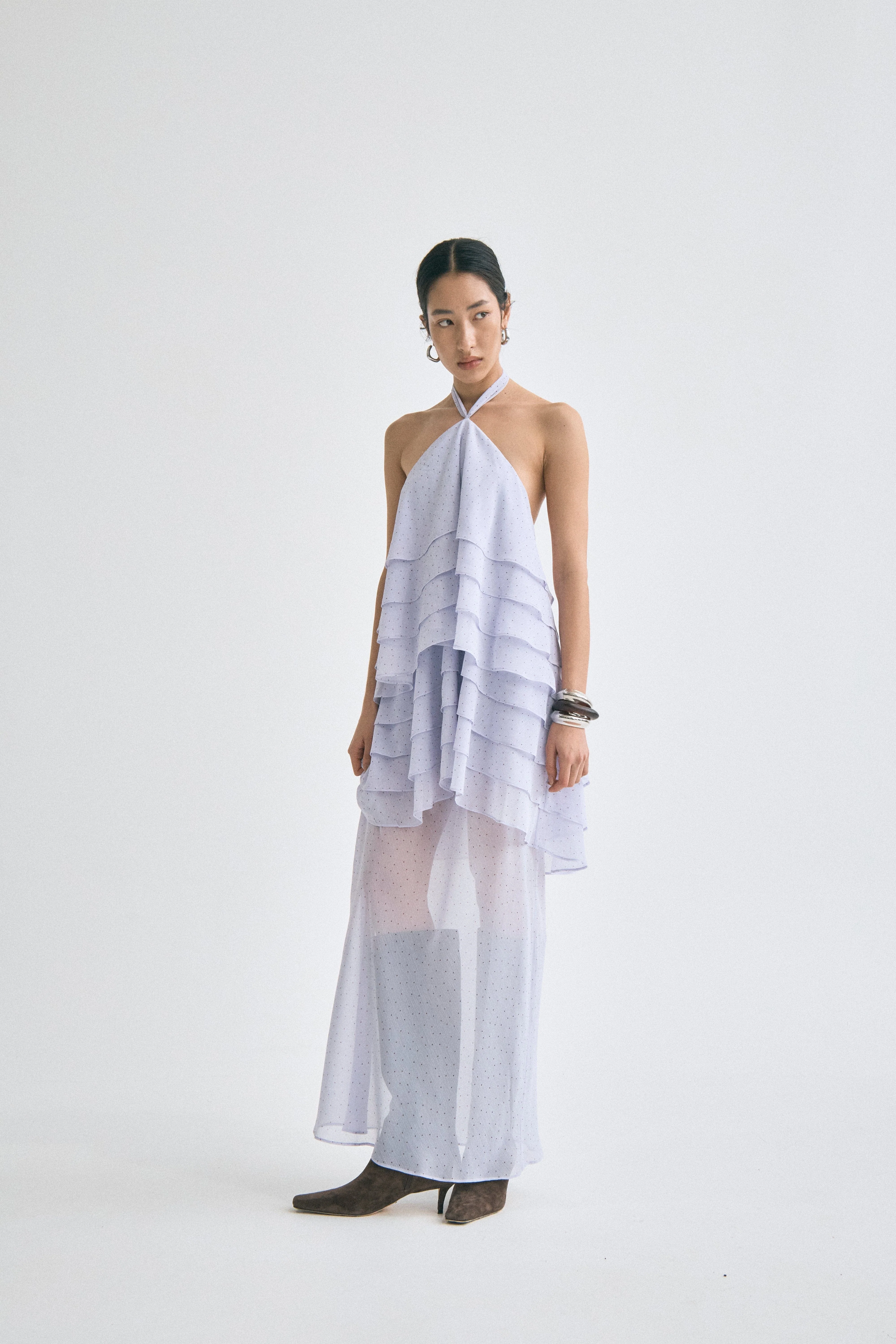 Third Form Gaia Tiered Maxi Dress - Lilac Spot - Image 2