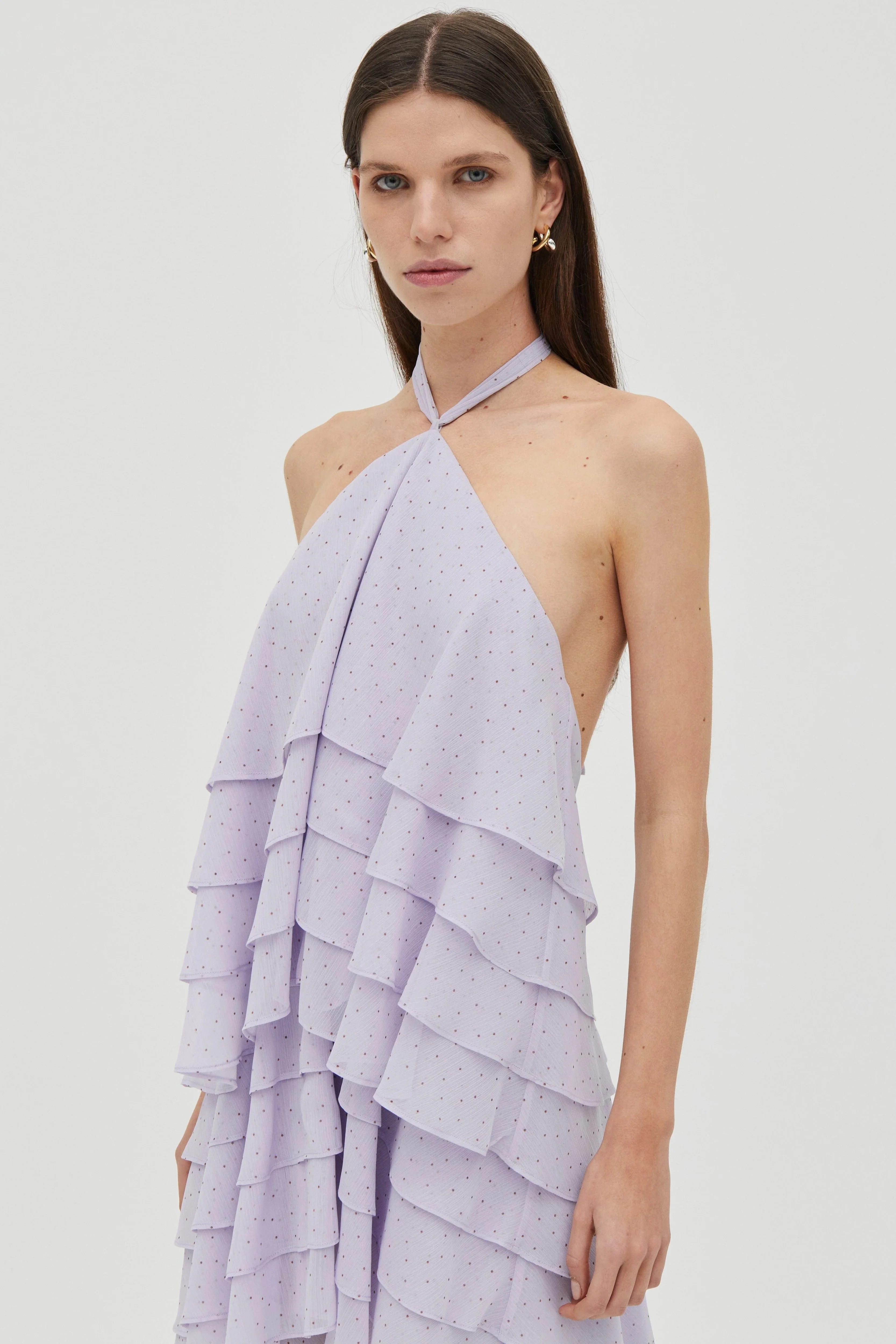 Third Form Gaia Tiered Maxi Dress - Lilac Spot - Image 3