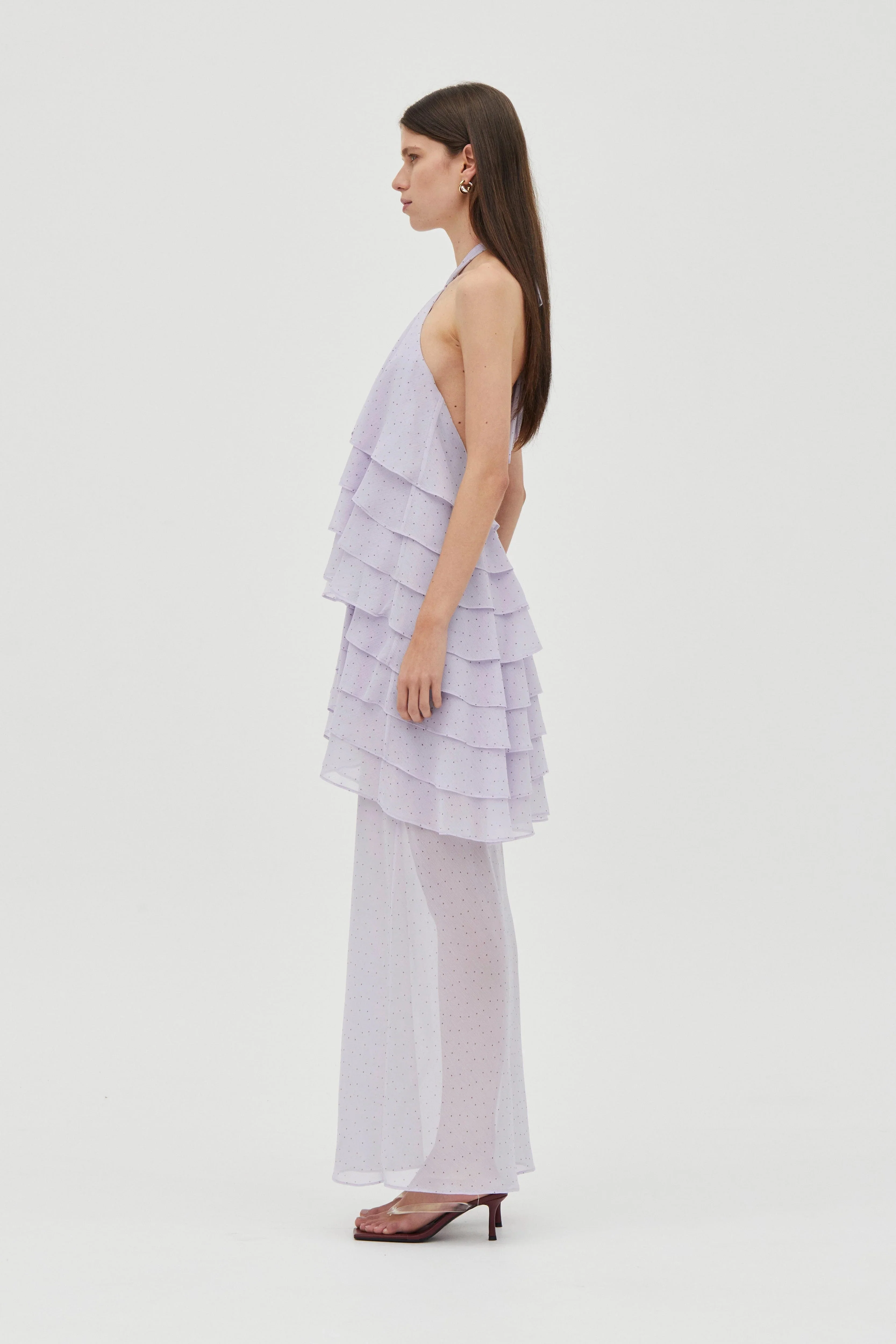 Third Form Gaia Tiered Maxi Dress - Lilac Spot - Image 4