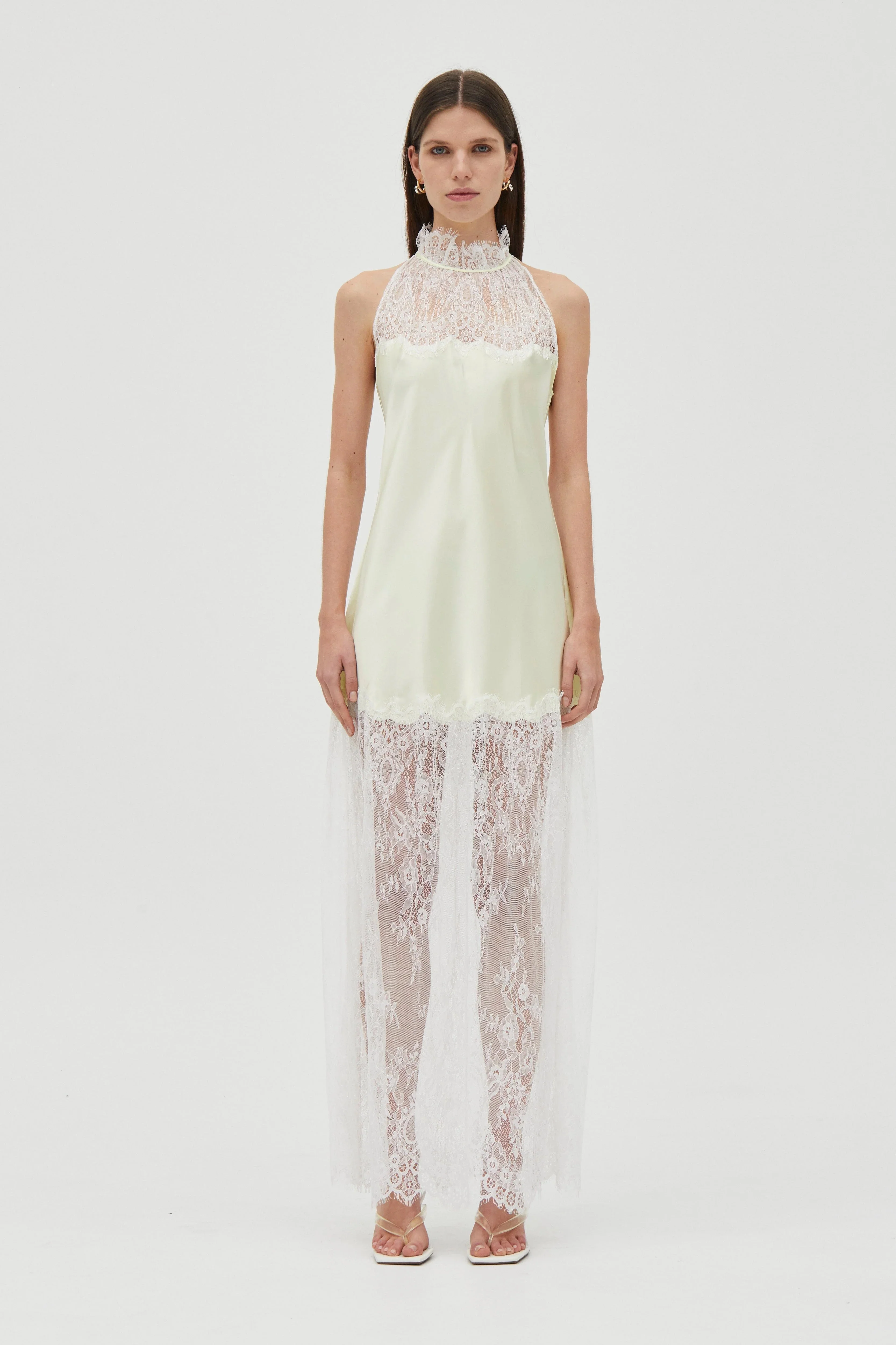 Third Form Poetry Lace Drawn In Maxi Dress - Lemonade