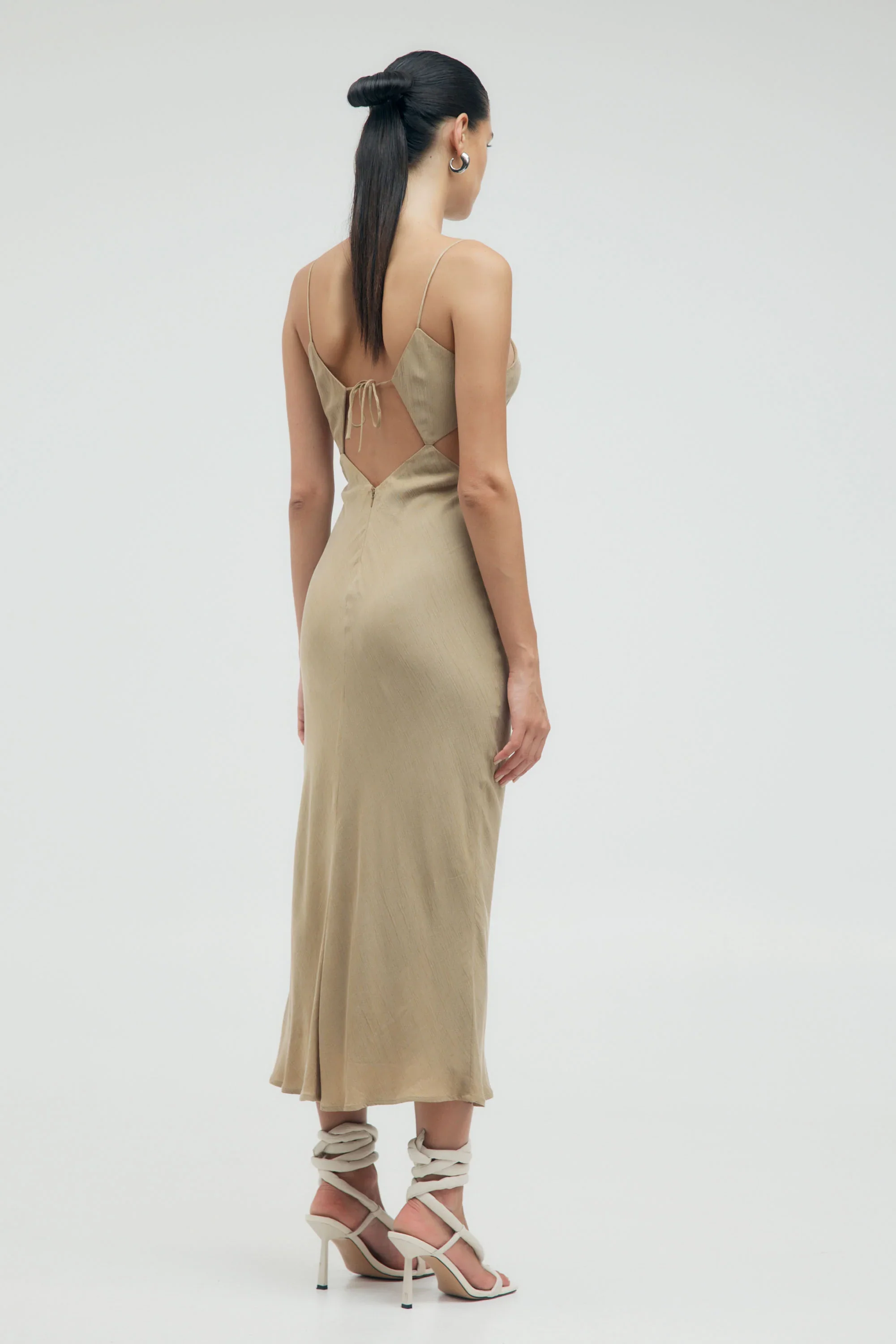 Third Form Pressed Petals Diamond Cut Out Dress - Almond - Image 5