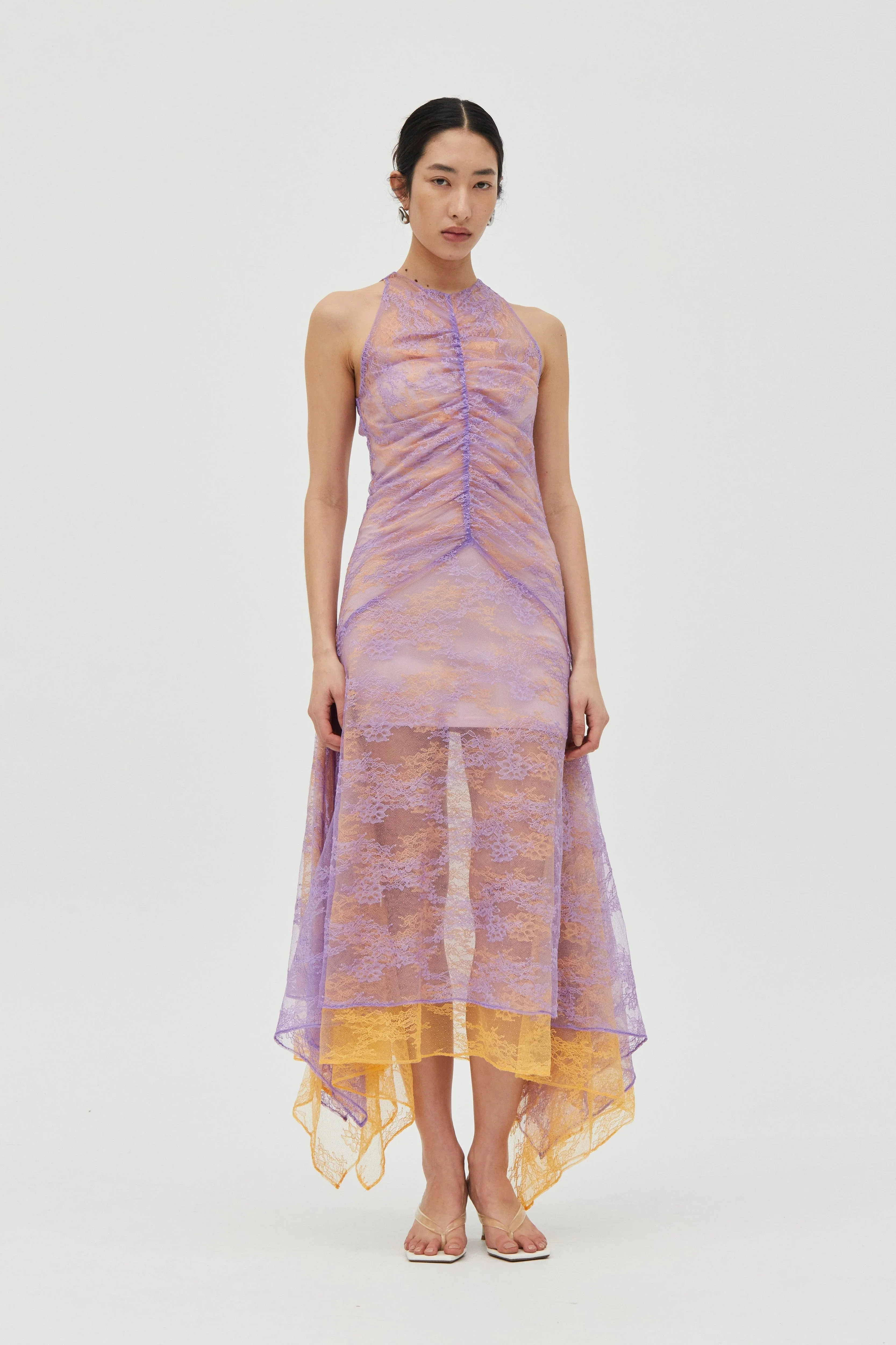 Third Form Reflect Layered Lace Dress - Lavender & Mango
