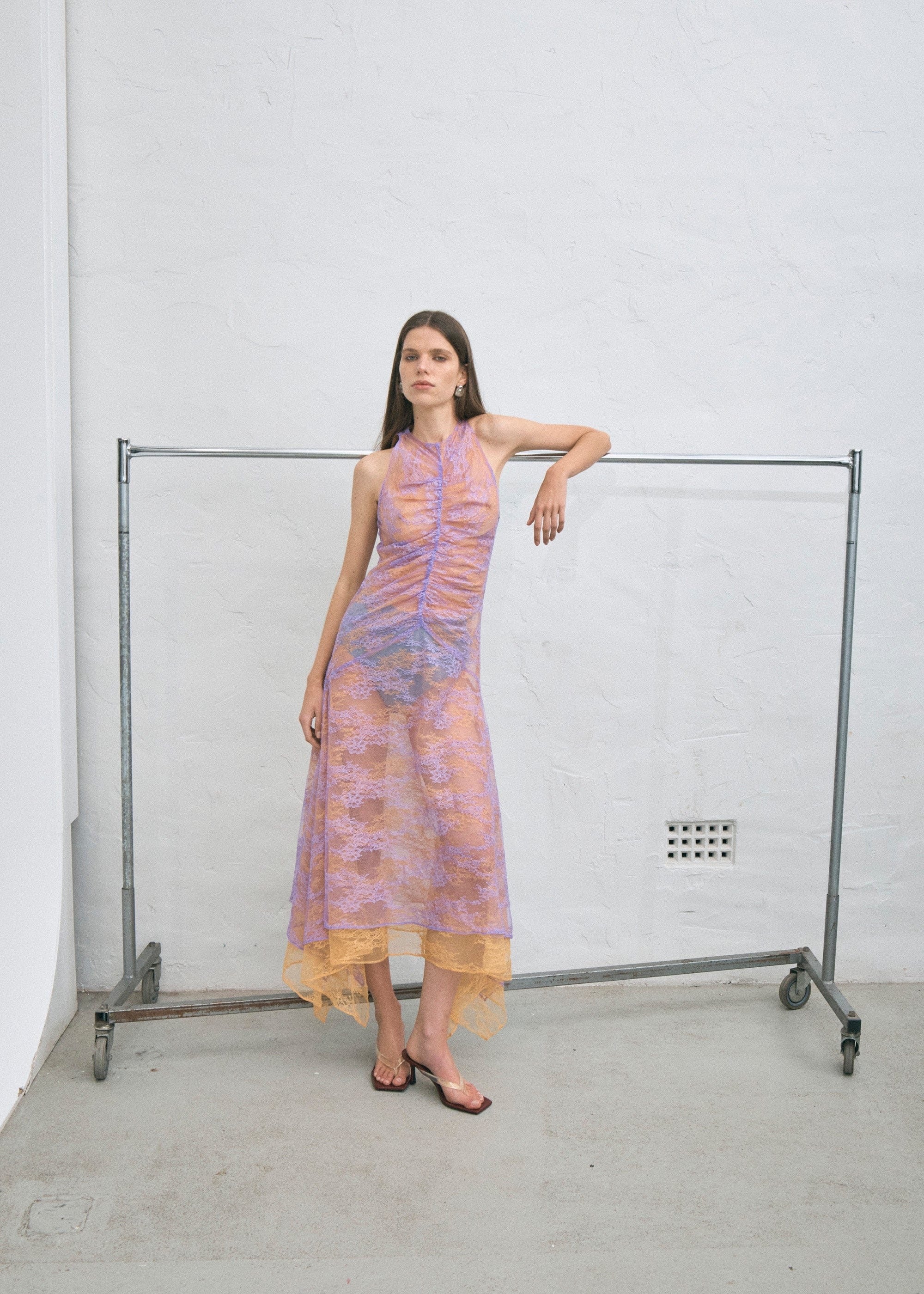 Third Form Reflect Layered Lace Dress - Lavender & Mango - Image 2