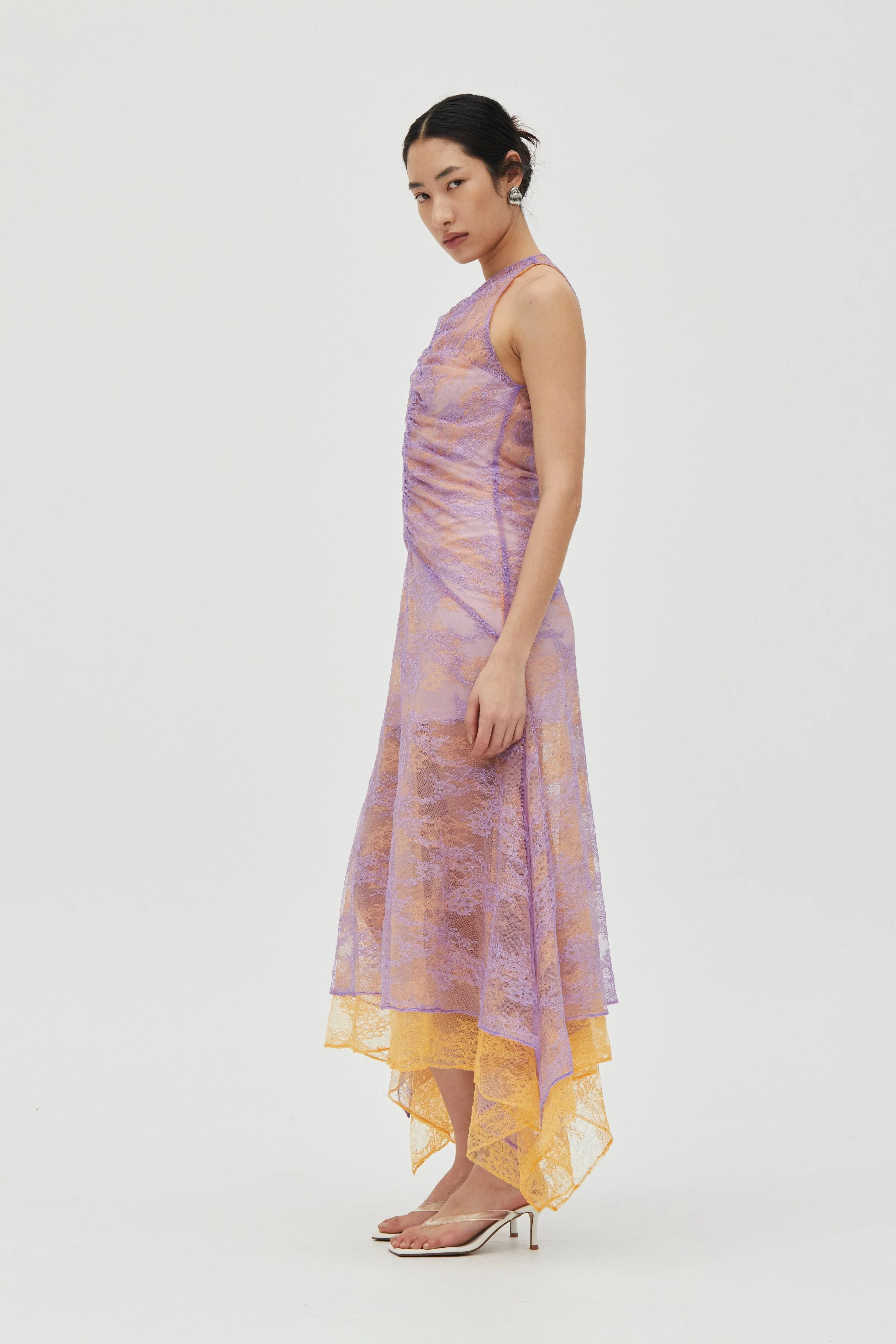 Third Form Reflect Layered Lace Dress - Lavender & Mango - Image 4