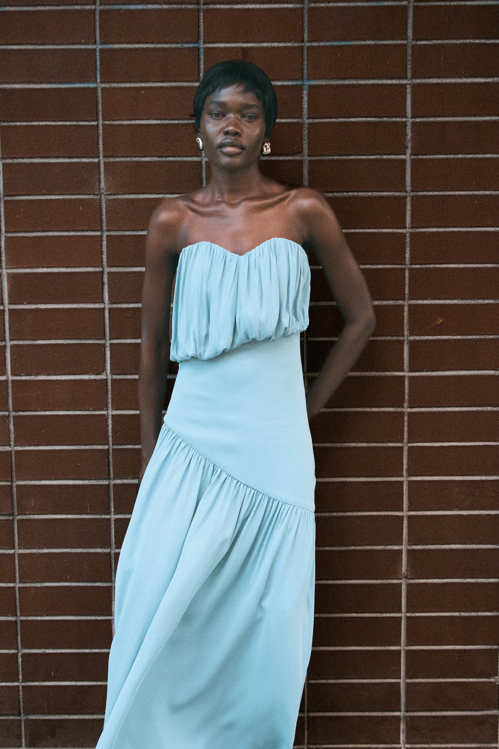 Third Form Seraphic Strapless Maxi Dress - Aquatic - Image 3