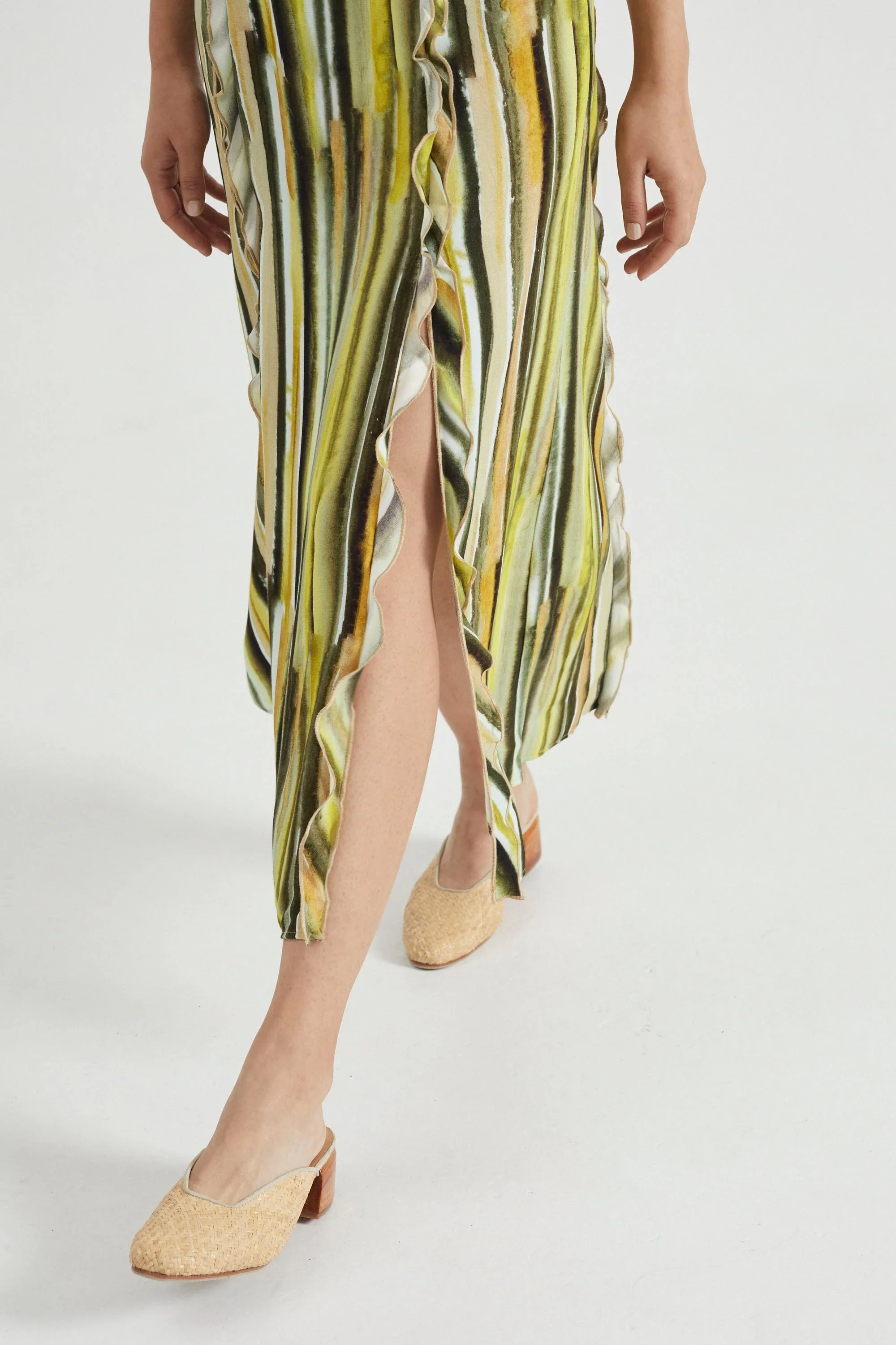 Third Form Stroke Frill Slip Dress - Brush Stroke - Image 5