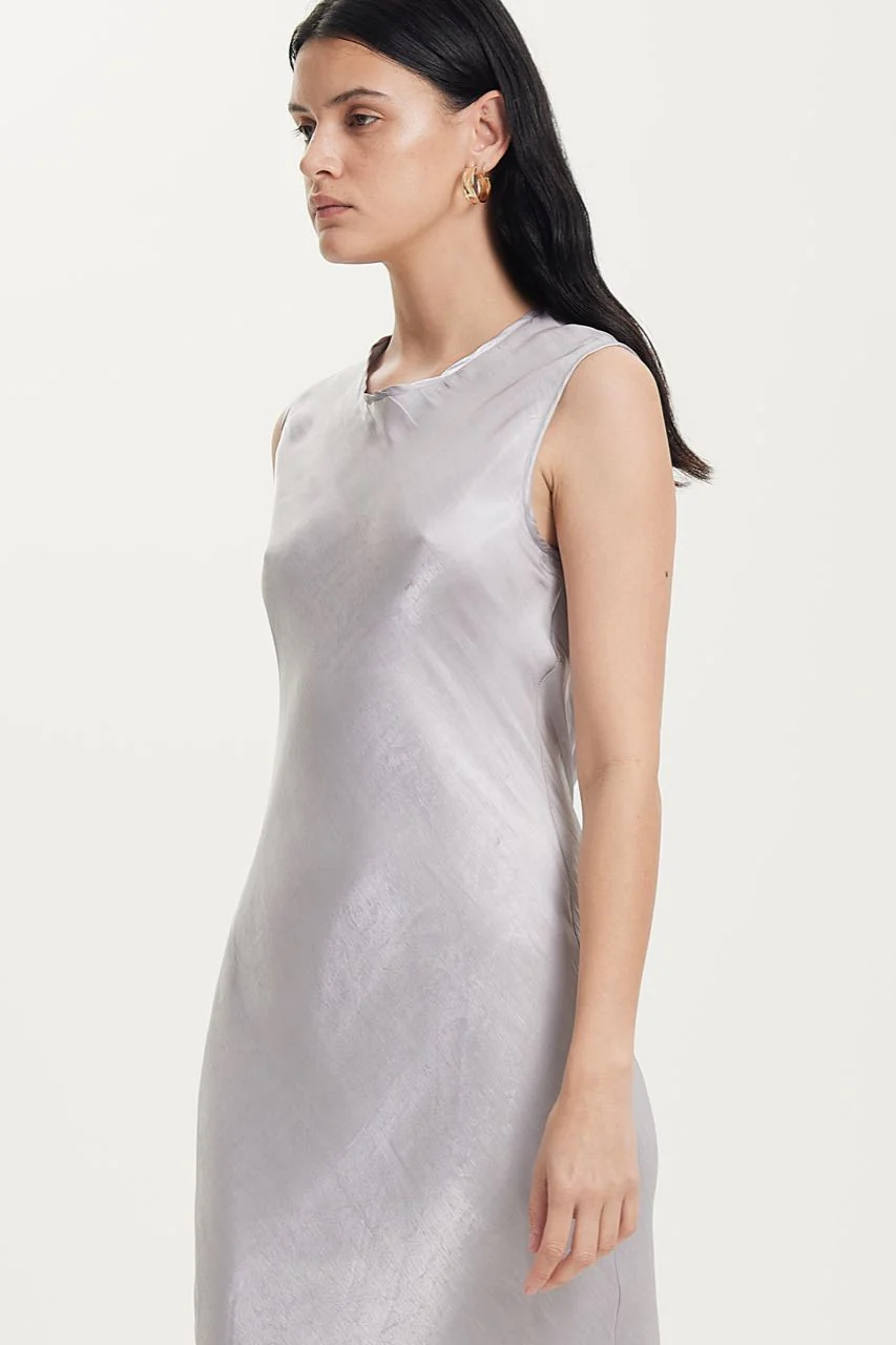 Third Form Untamed Bias Tank Dress - Silver - Image 4