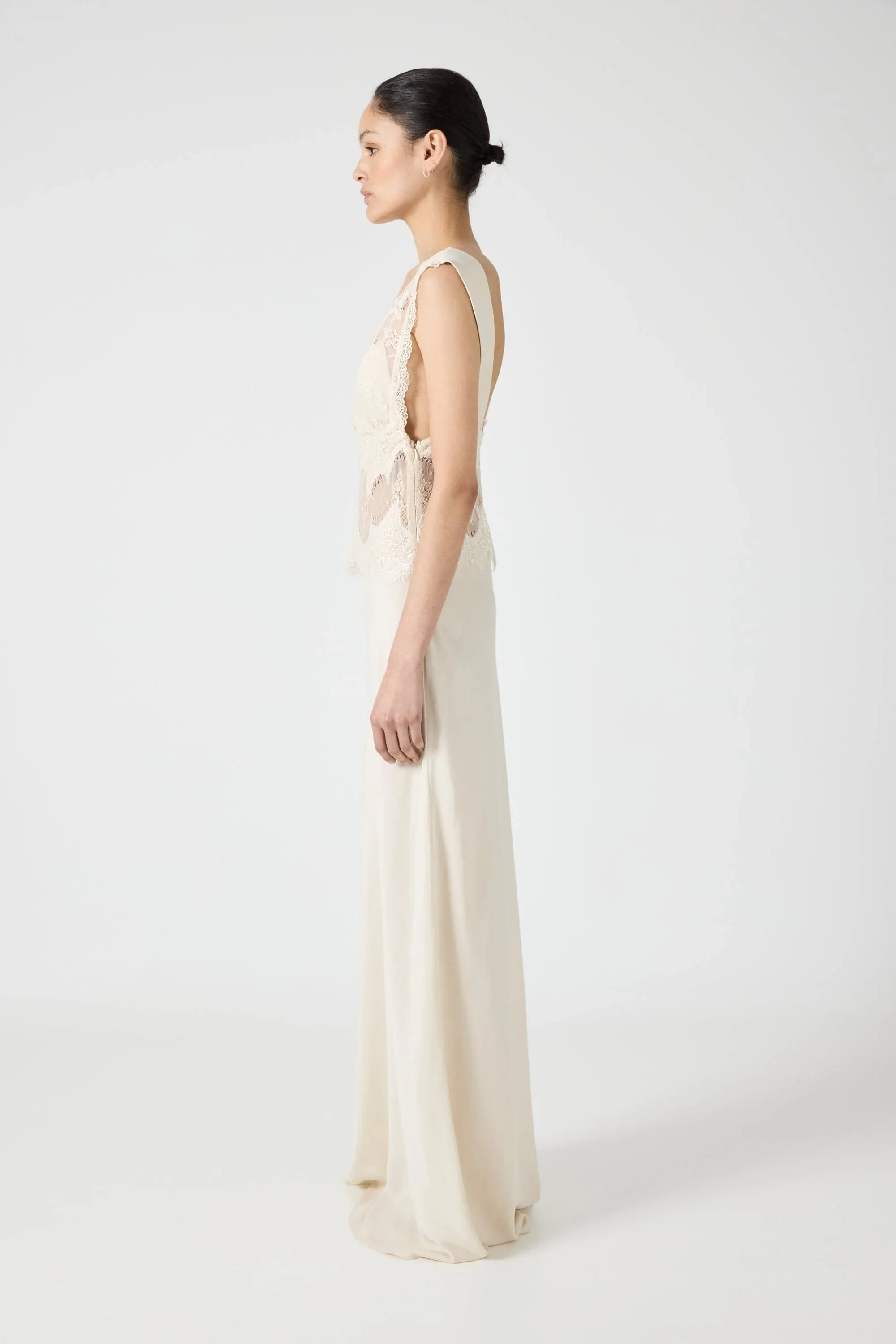 Third Form Visions Lace Floor Length Dress - Buttercream - Image 5