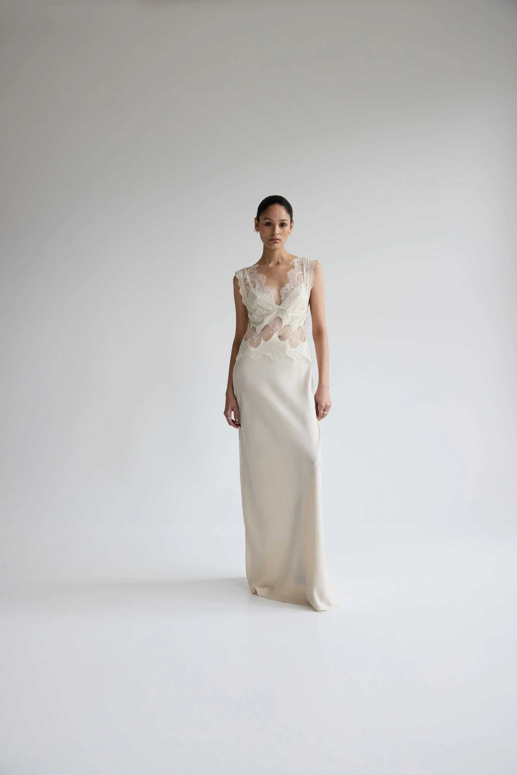 Third Form Visions Lace Floor Length Dress - Buttercream - Image 6