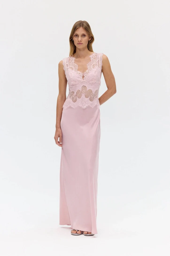 Third Form Visions Lace Floor Length Dress - Rose - Image 2