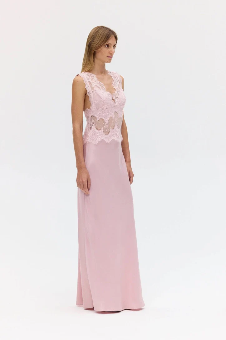 Third Form Visions Lace Floor Length Dress - Rose - Image 3