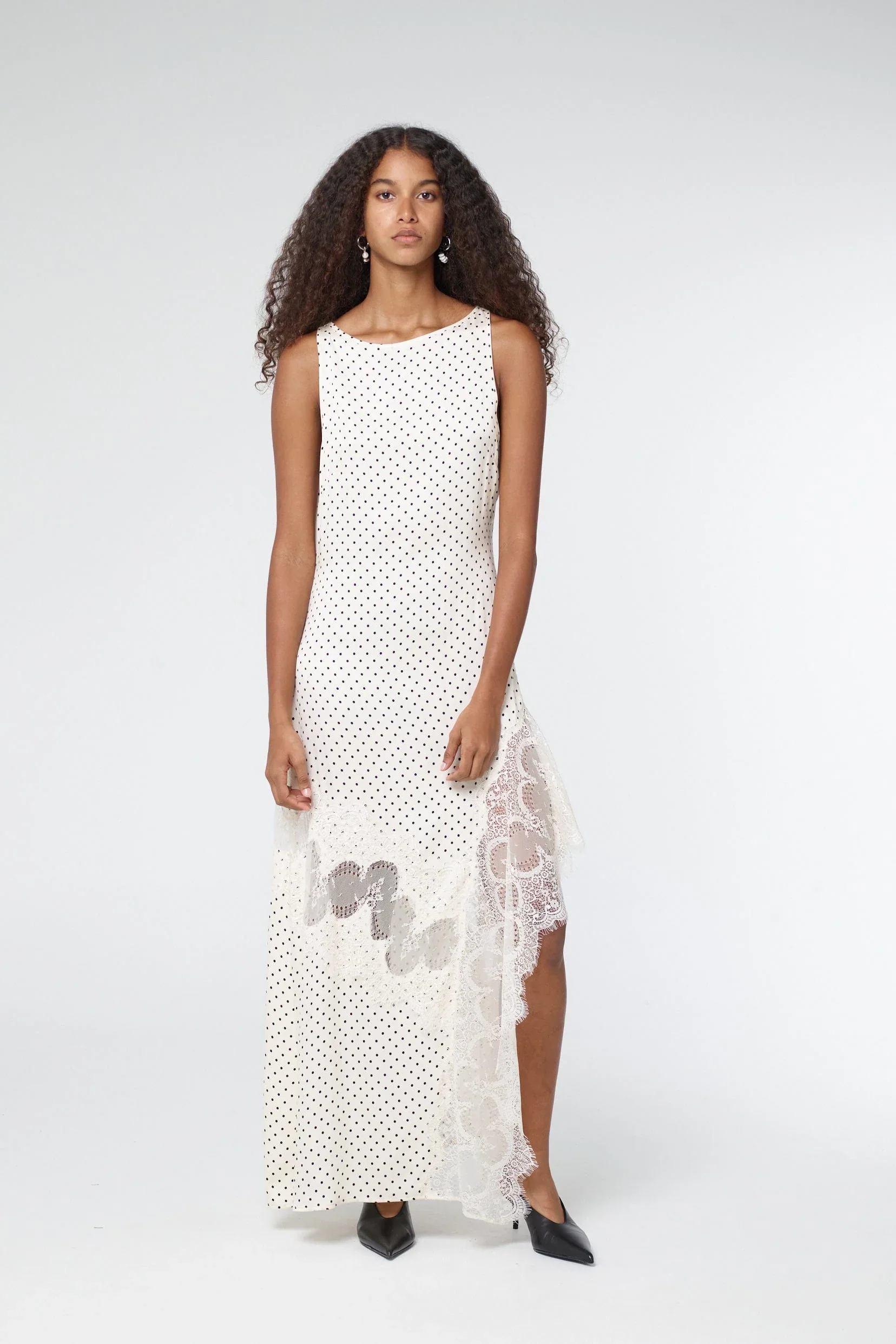 Third Form Visions Lace Frill Dress - Cream Polka Dot - Image 3