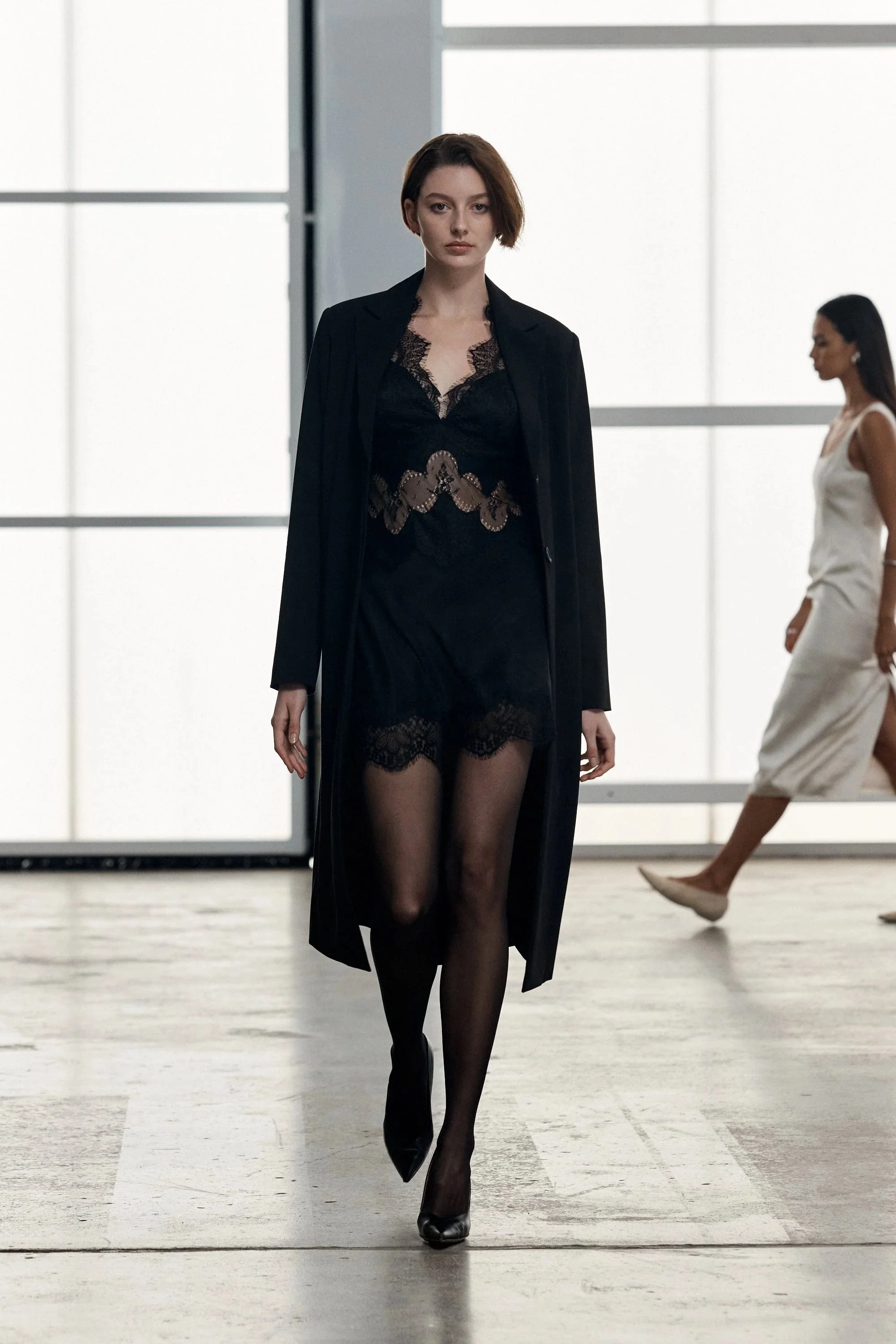 Third Form Visions Lace Mini Dress - Ebony - Image 2