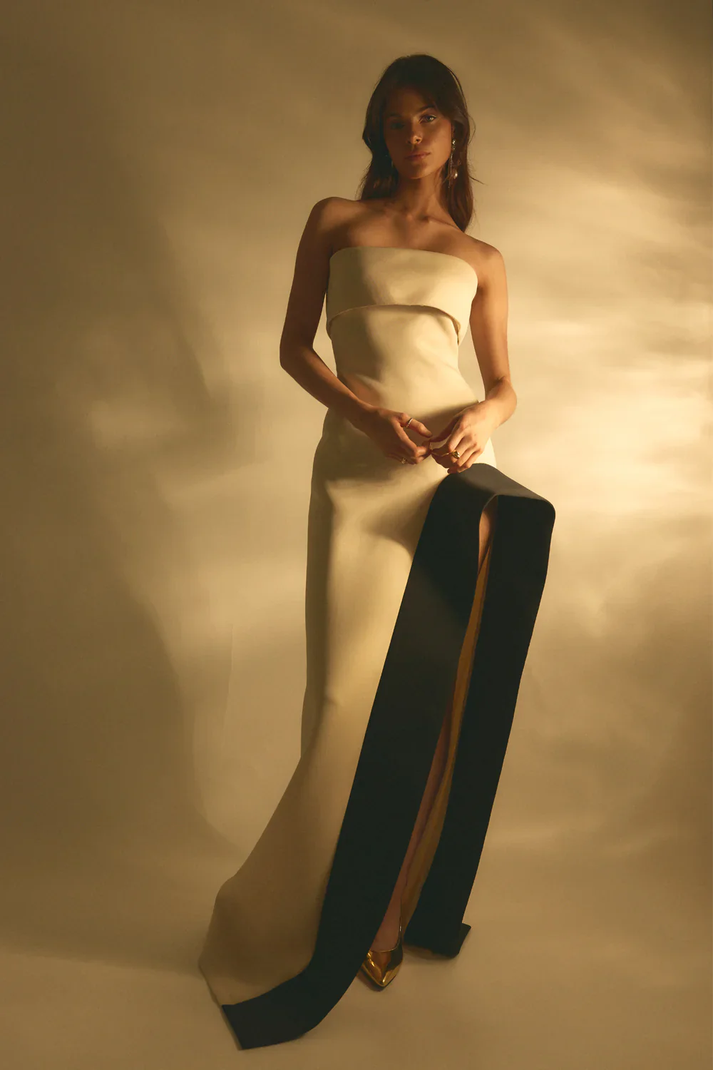 Tojhà Octavia Dress - Champagne Beige/Black - Image 8