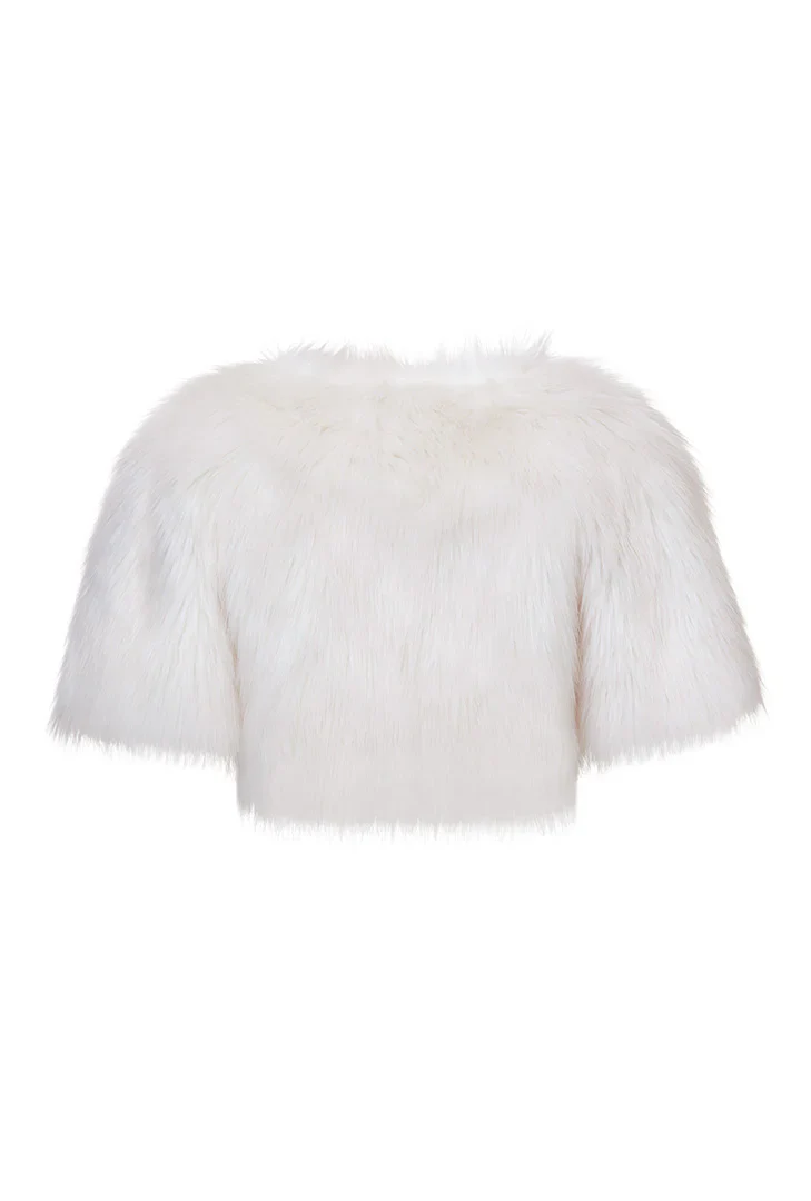 Unreal Fur Love a Fur Bolero - Ivory - Image 3