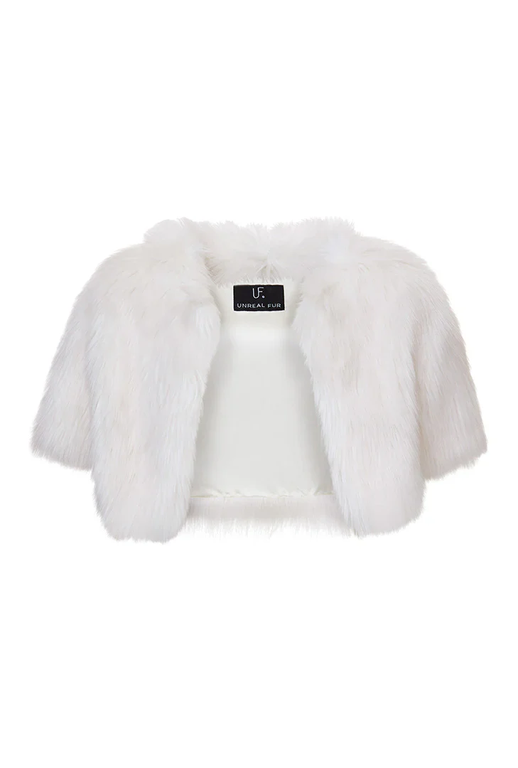 Unreal Fur Love a Fur Bolero - Ivory - Image 4