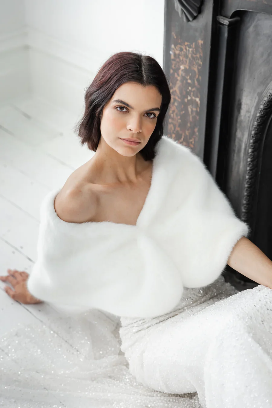 Unreal Fur Yasmine Wrap - Blanc - Image 3