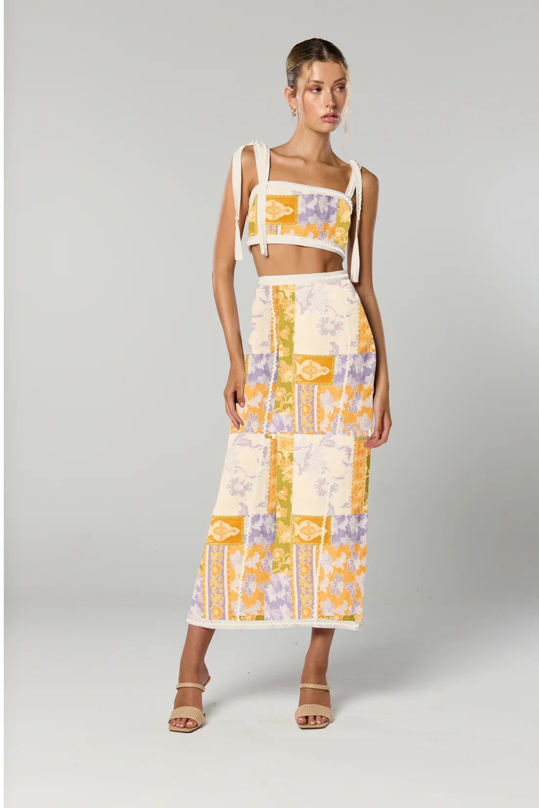 Winona Billie Crop Top - Patchwork Floral - Image 2