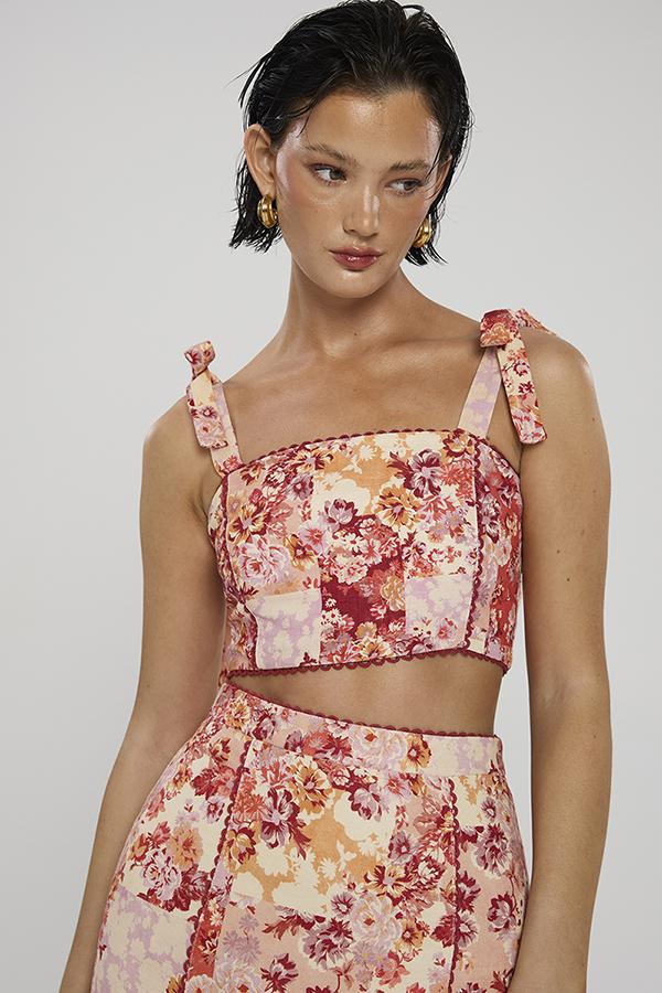 Winona Selca Midi Skirt - Red Print - Image 5