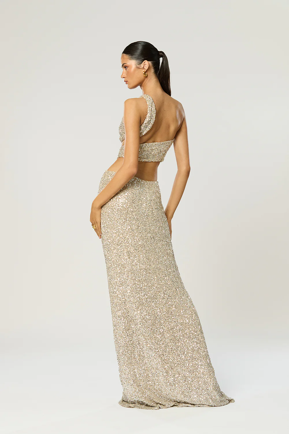 Winona Sterling Sash Dress - Silver - Image 3