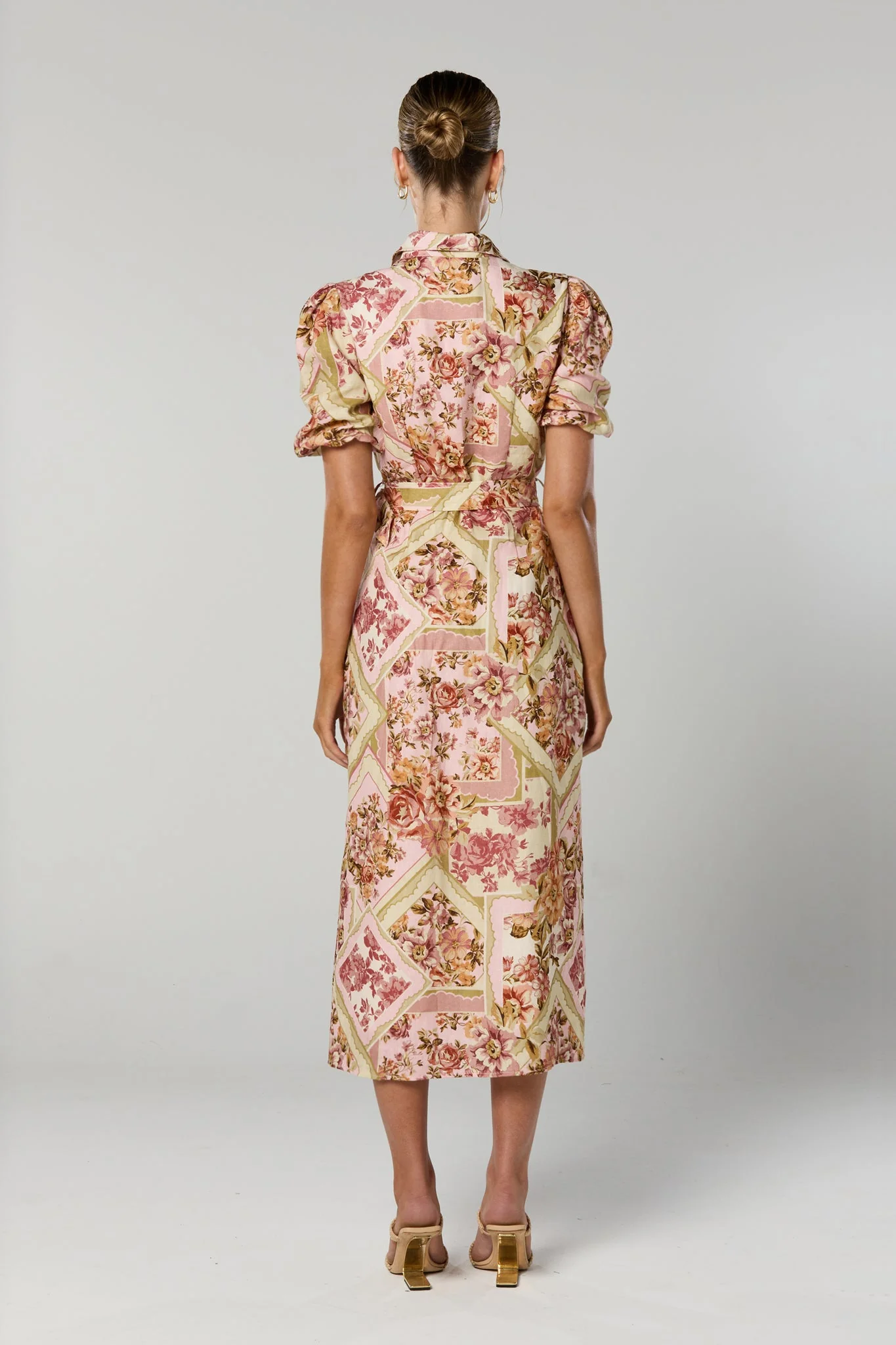 Winona Vaughn Belted Midi Dress - Print - Image 4