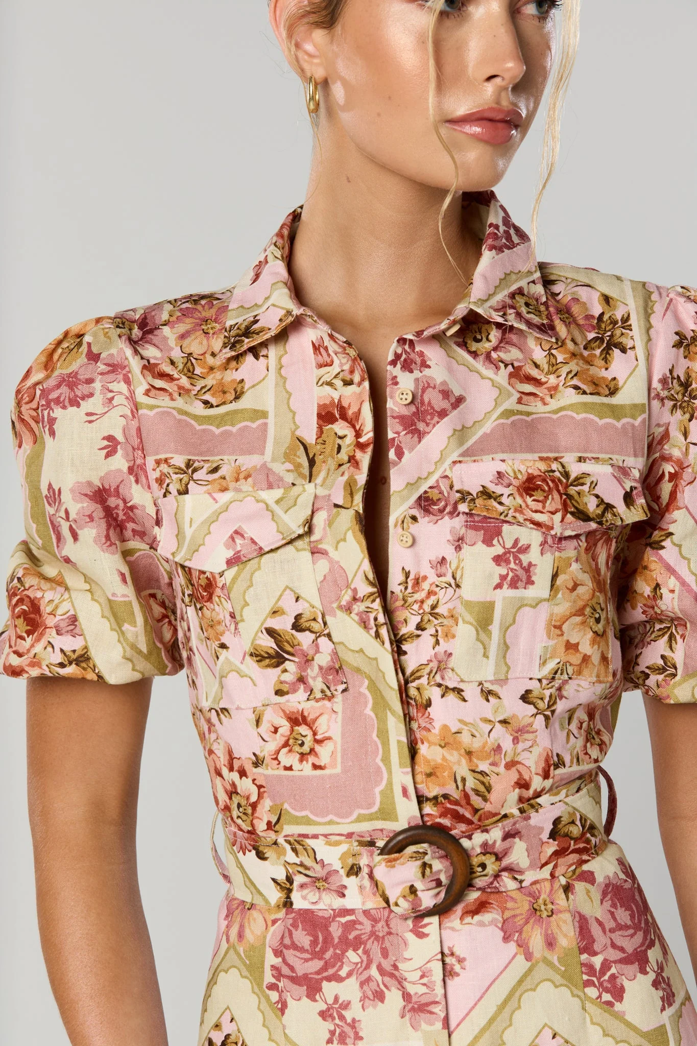 Winona Vaughn Belted Midi Dress - Print - Image 5