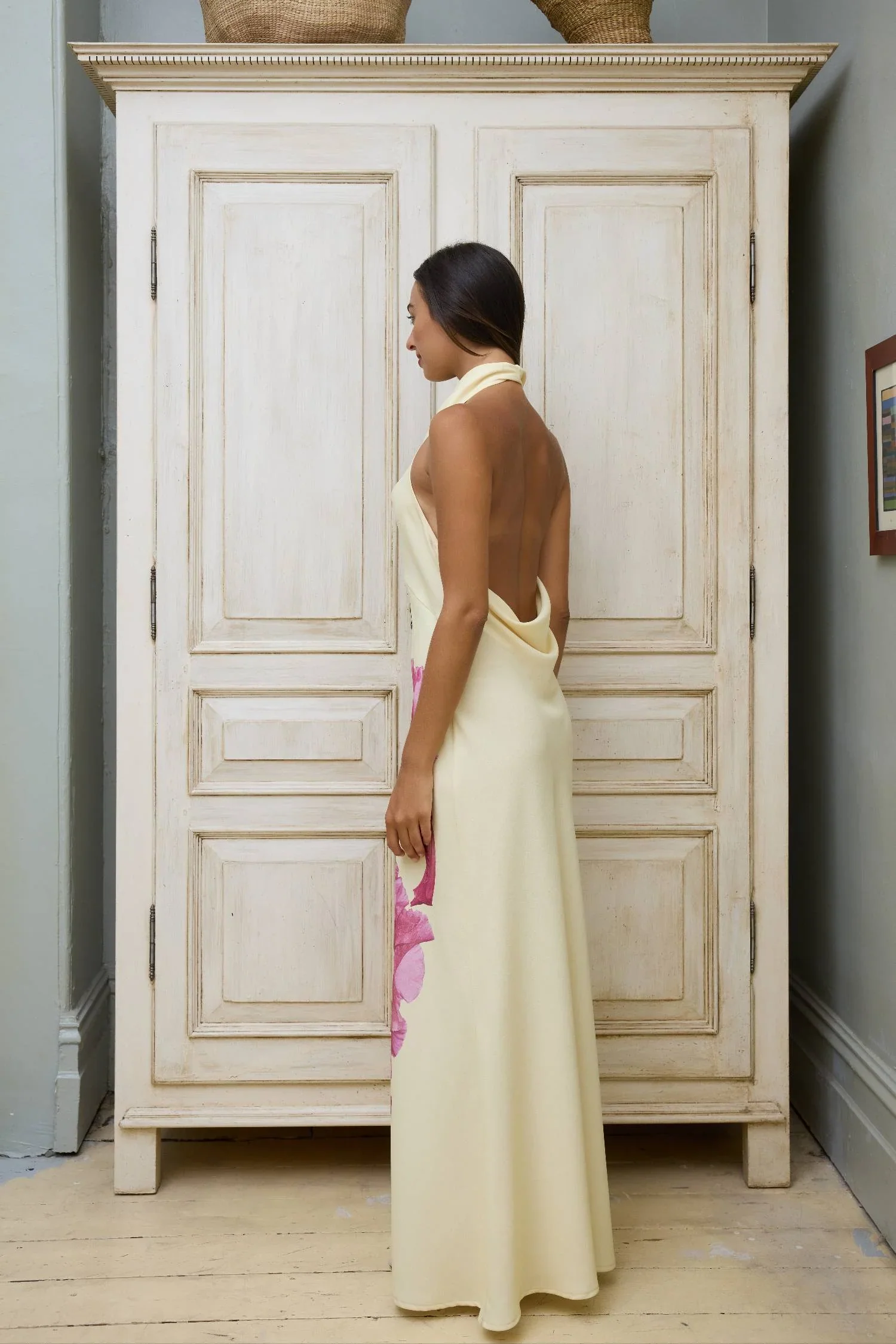 With Harper Lu Cowl Slip Dress - Iris Floral - Image 6
